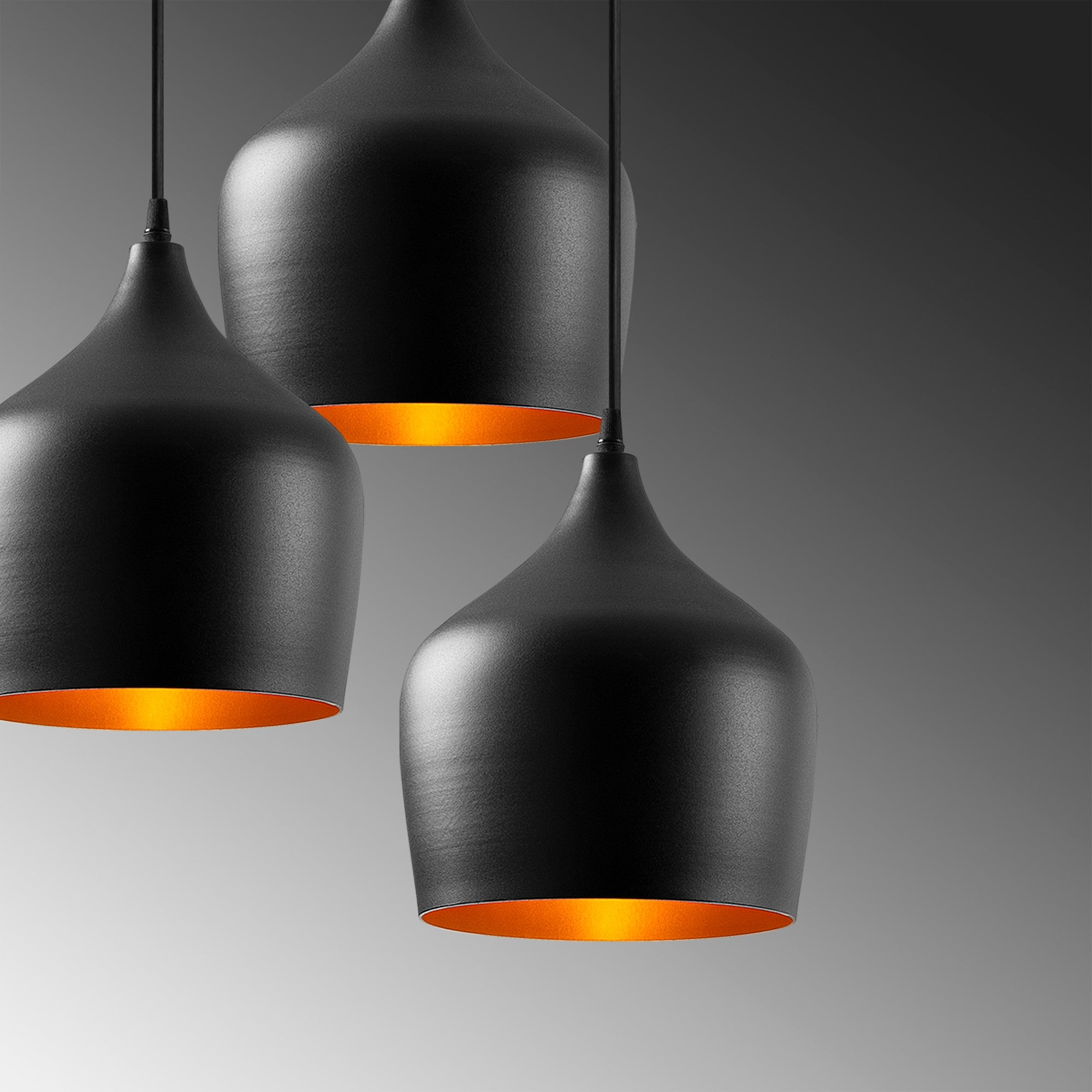 Candeeiro de Teto Industrial Moderno – 46 x 46 cm – Preto – Metal