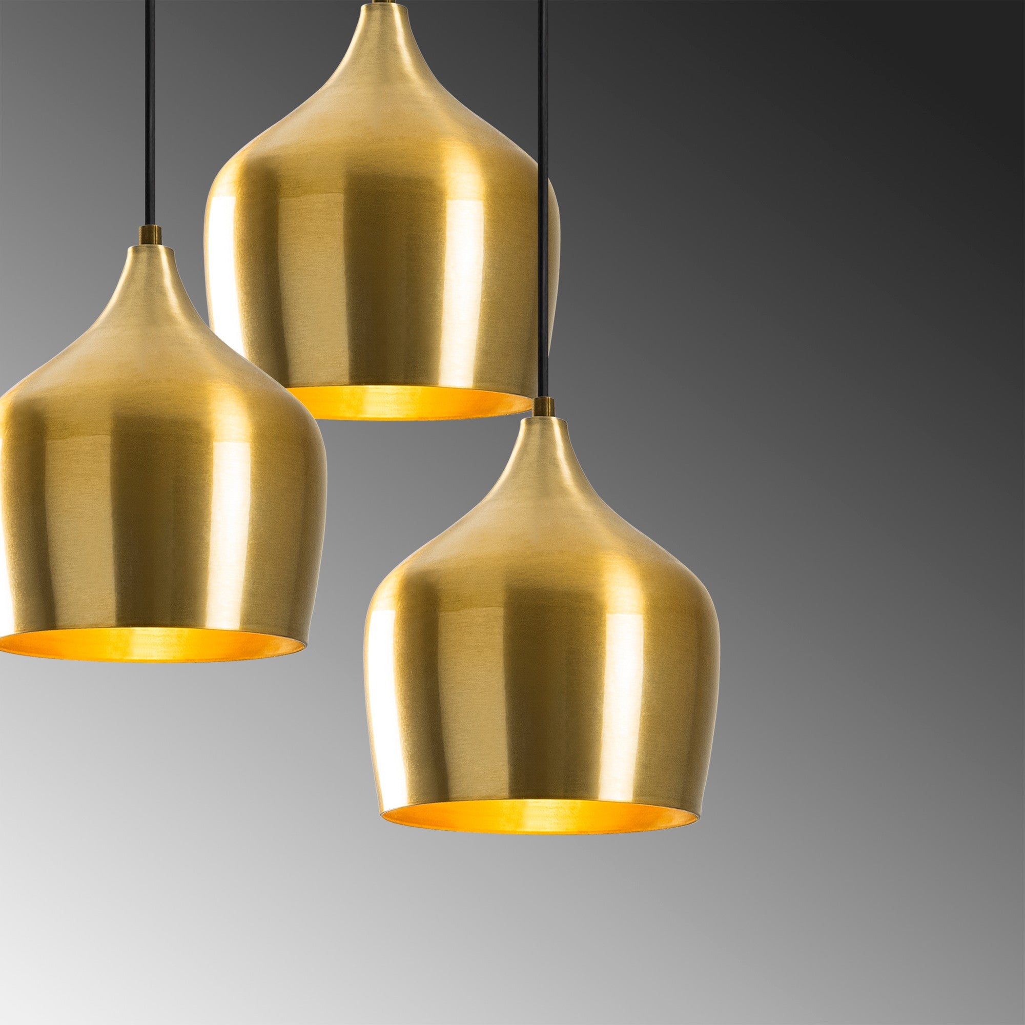 Candeeiro de Teto – 46 x 46 cm – Dourado – Metal