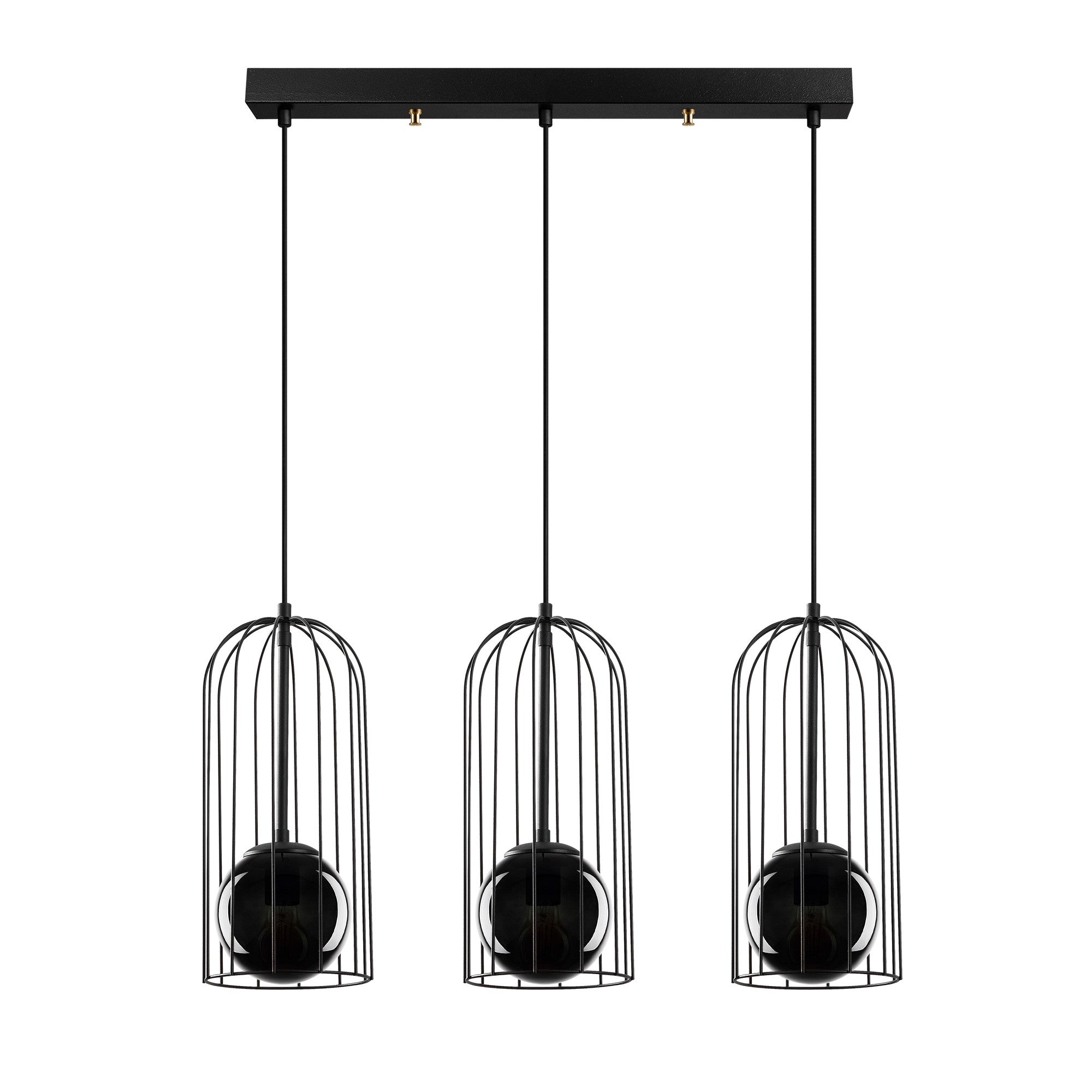 Candeeiro de Teto industrial moderno, corpo de metal preto, 67 x 15 cm, altura 139 cm, ajustável, 3 x E27 máx. 40 W, iluminação elegante para casa e escritório
