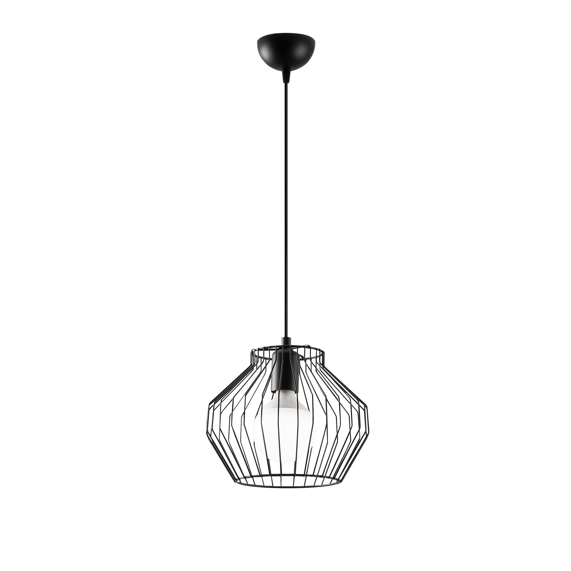 Candeeiro de Teto – 25 x 25 cm – Preto – Metal