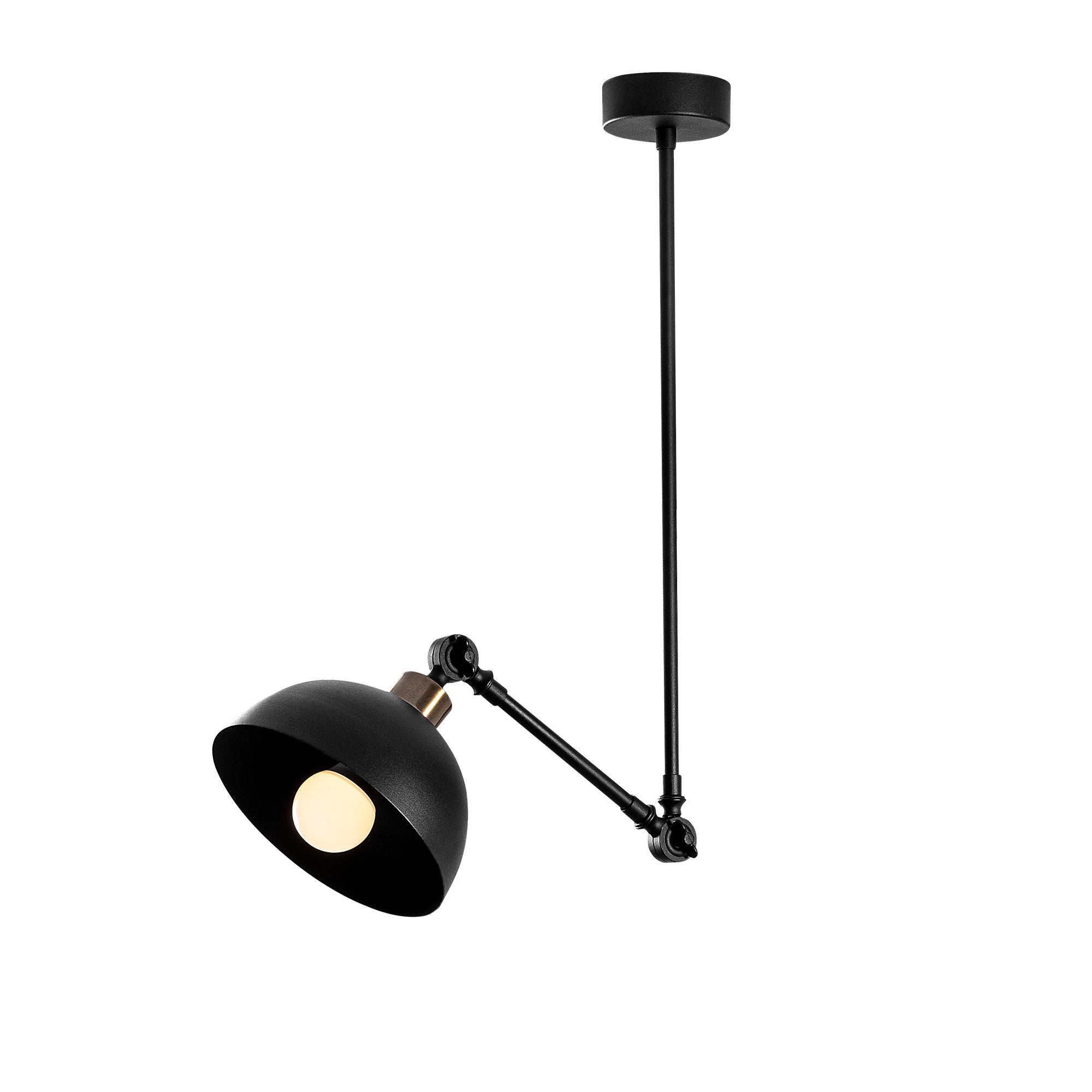 Candeeiro de Teto moderno preto, 42 x 42 cm, altura 98 cm | Corpo de metal, soquete E27, potência máxima de 40 W | Design industrial e escandinavo elegante para decoração de casa