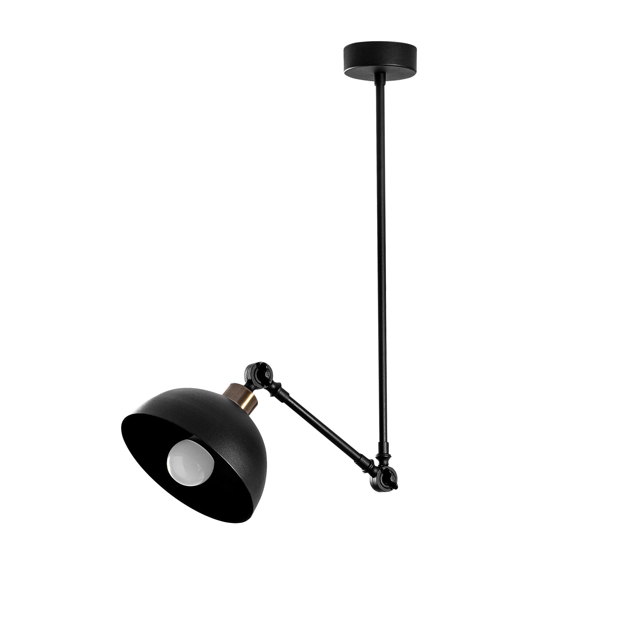 Candeeiro de Teto moderno preto, 42 x 42 cm, altura 98 cm | Corpo de metal, soquete E27, potência máxima de 40 W | Design industrial e escandinavo elegante para decoração de casa