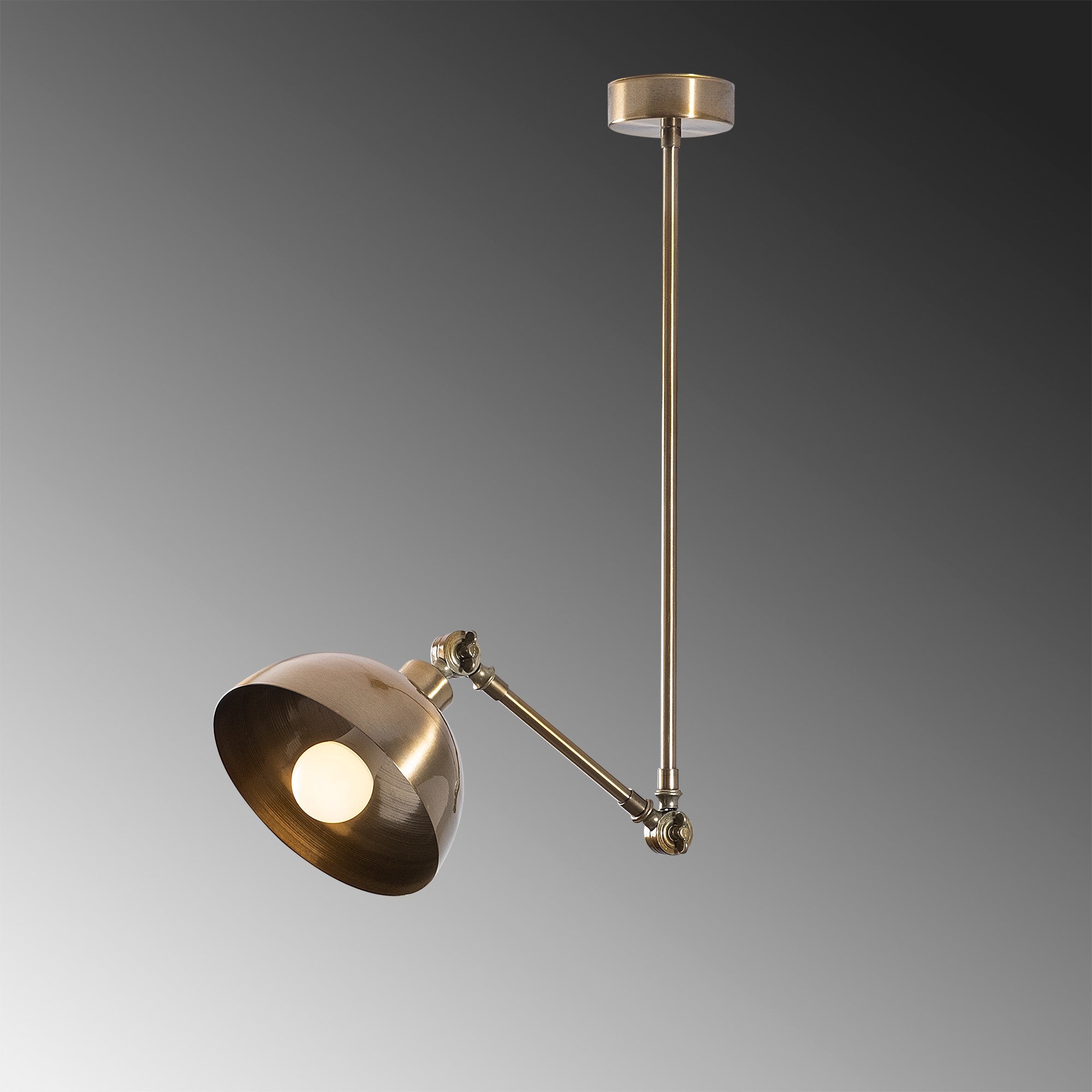 Candeeiro de Teto Vintage Elegante, 42 x 42 cm, Altura 98 cm | Corpo em Metal, Soquete E27, Máx. 40 W | Design Escandinavo Glamouroso com Acabamento em Cobre