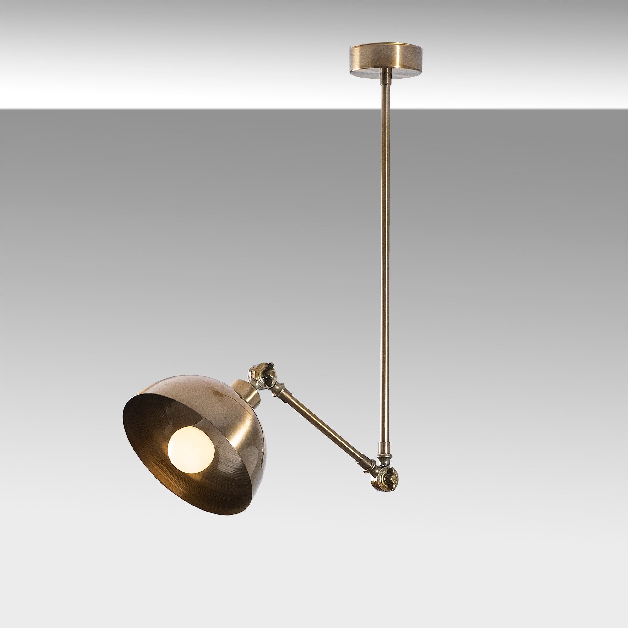 Candeeiro de Teto Vintage Elegante, 42 x 42 cm, Altura 98 cm | Corpo em Metal, Soquete E27, Máx. 40 W | Design Escandinavo Glamouroso com Acabamento em Cobre