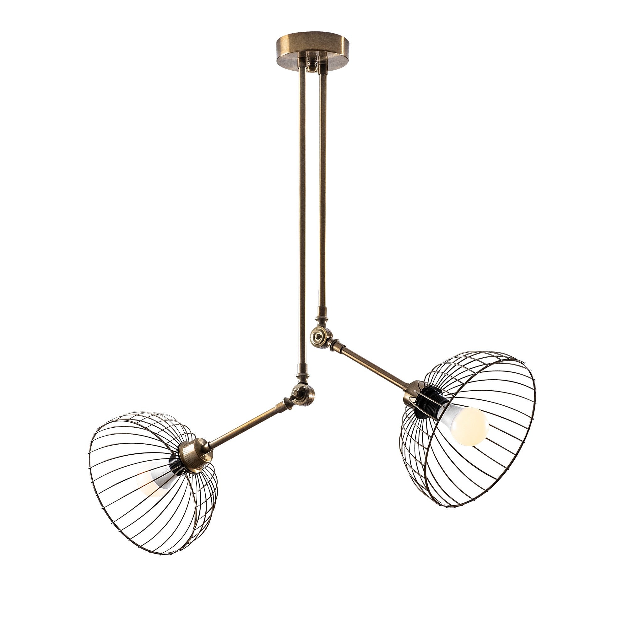 Candeeiro de Teto vintage moderno, corpo de metal, 83 x 83 cm, altura 98 cm, 2 x E27 máx. 40 W, design elegante para casa e escritório, classificação IP20