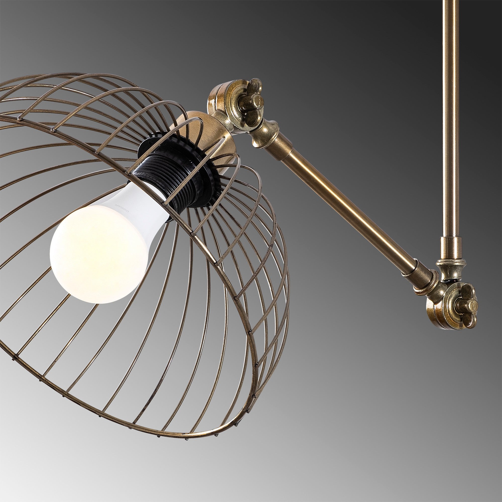 Candeeiro de Teto vintage moderno, corpo de metal, 83 x 83 cm, altura 98 cm, 2 x E27 máx. 40 W, design elegante para casa e escritório, classificação IP20