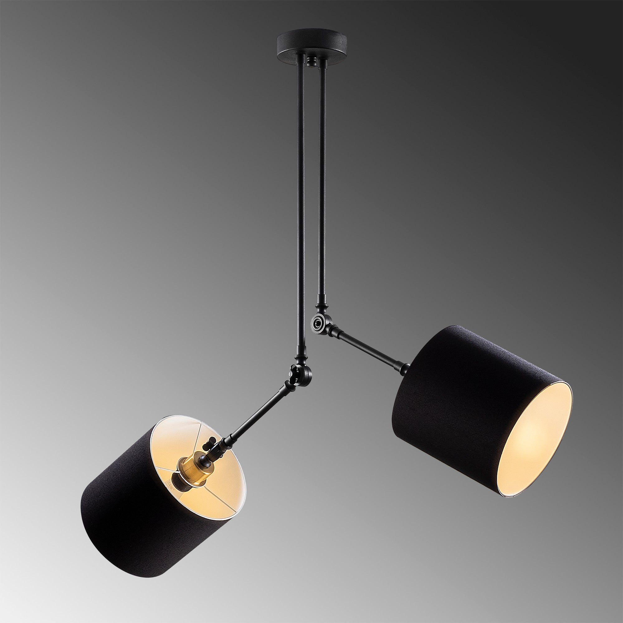 Candeeiro de Teto – 100 x 100 cm – Preto – Metal