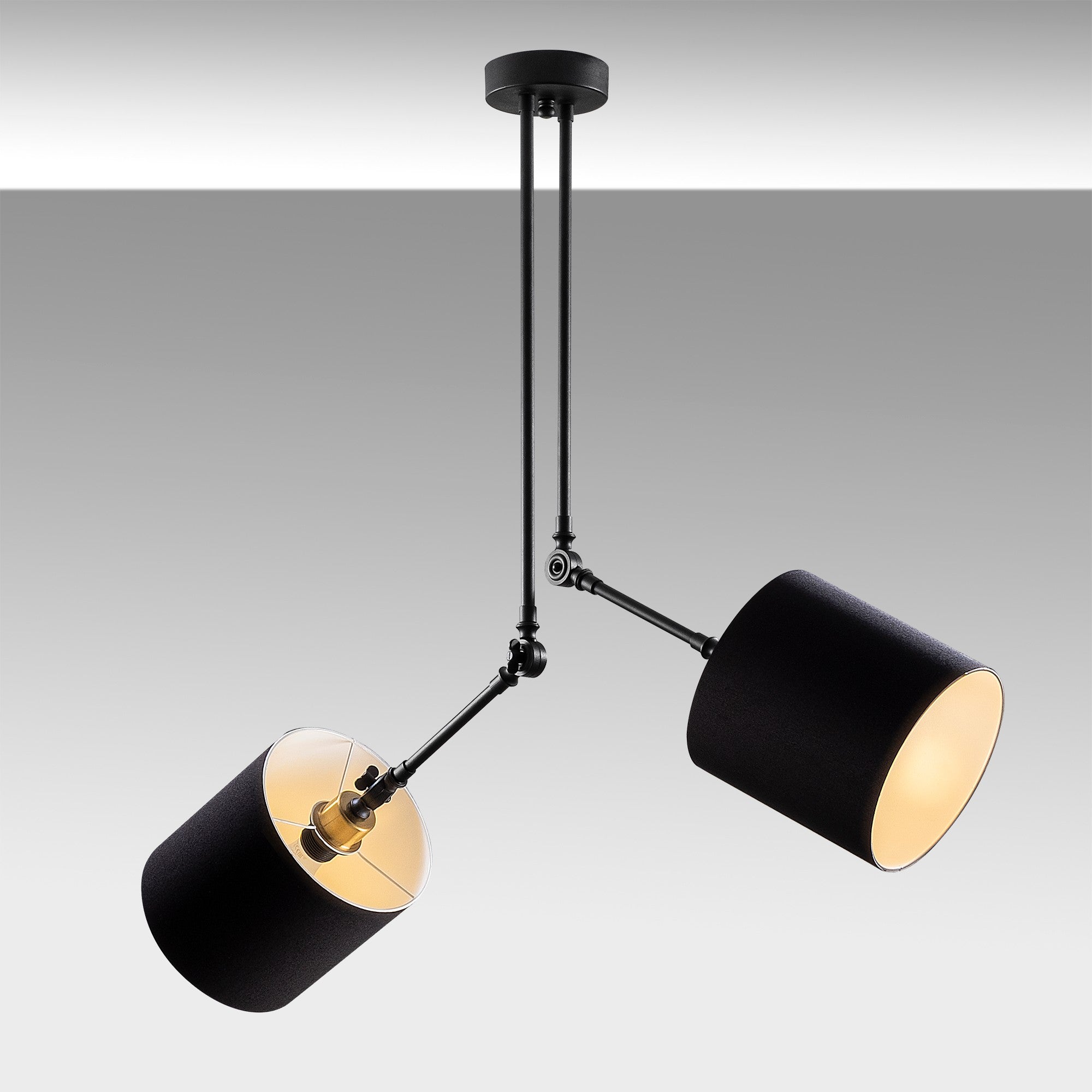 Candeeiro de Teto – 100 x 100 cm – Preto – Metal