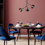 Candeeiro de Teto preto moderno, 90 x 90 cm, altura 98 cm | Corpo de metal, 3 x E27 máx. 40 W | Design industrial e escandinavo elegante para casa e escritório