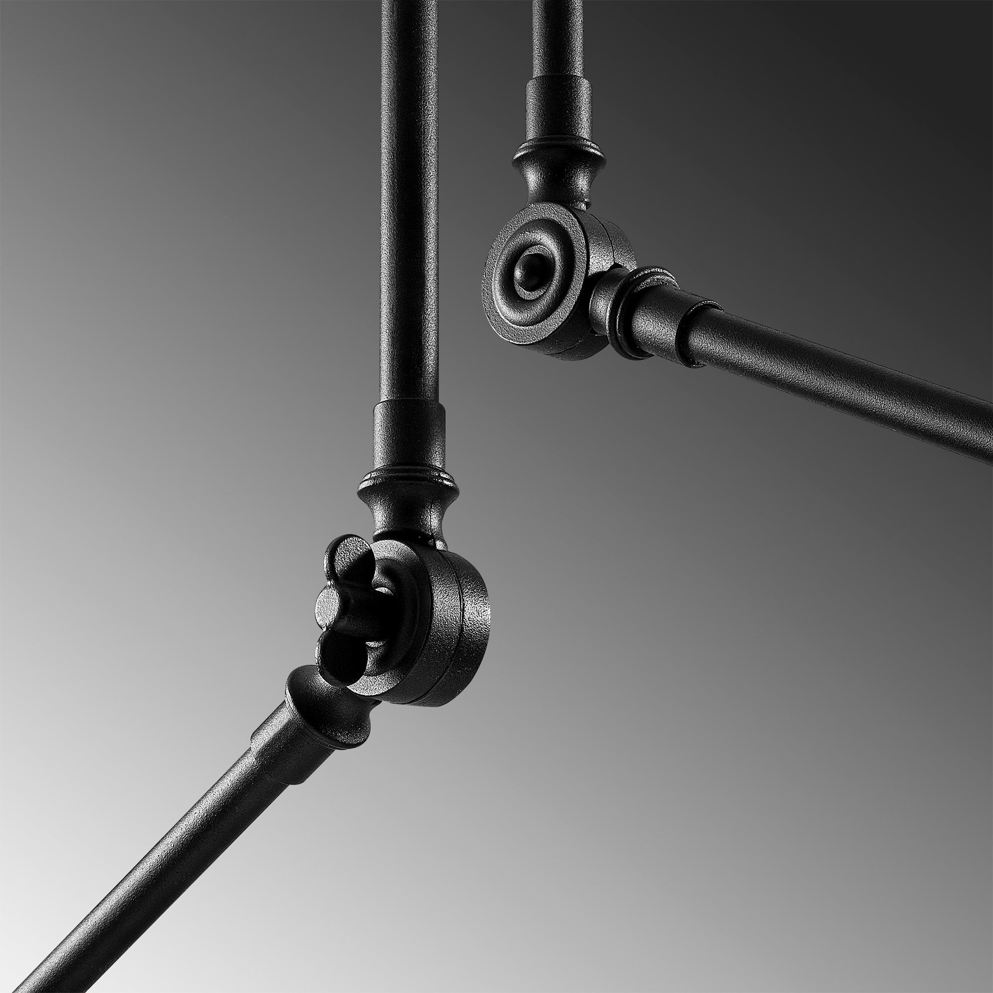 Candeeiro de Teto moderno preto, corpo de metal, 93 x 93 cm, altura 100 cm | 3 x E27 máx. 40 W | Design elegante em cor sólida para iluminação residencial e comercial