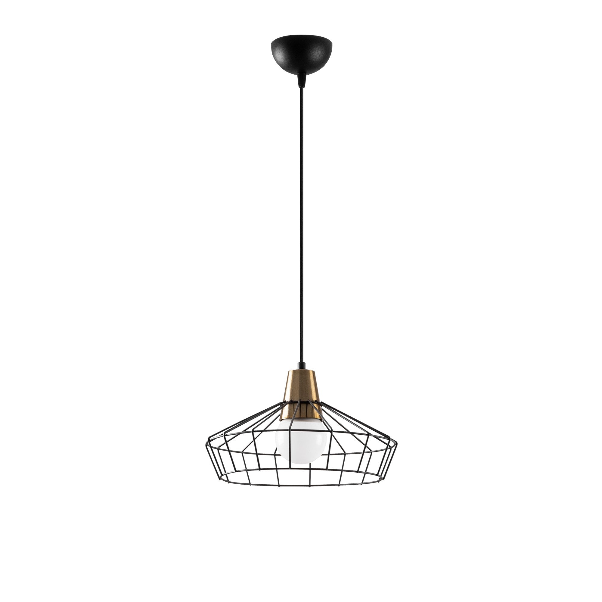 Candeeiro de Teto – Altura Ajustável 30-110 cm – Preto – Metal