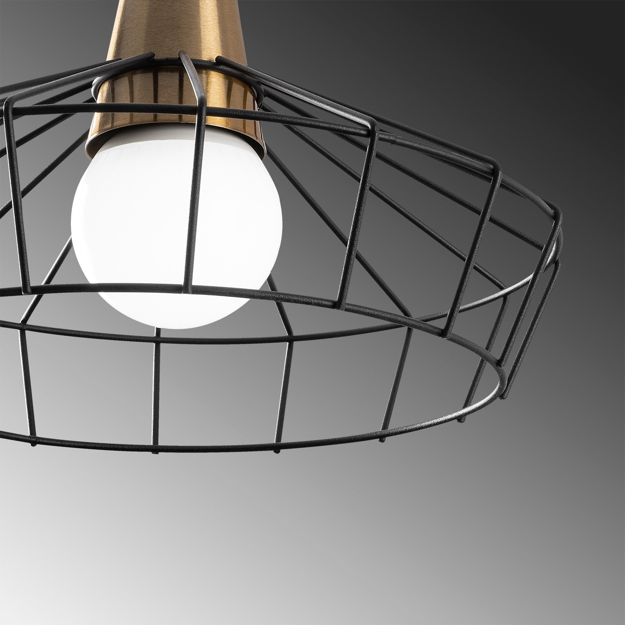 Candeeiro de Teto – Altura Ajustável 30-110 cm – Preto – Metal