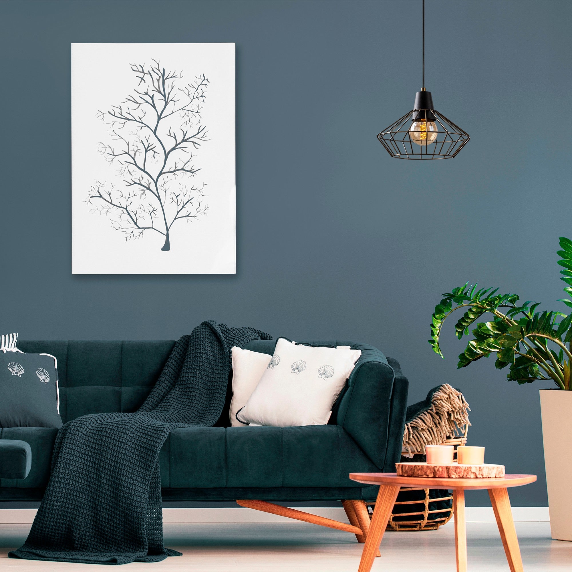 Candeeiro de Teto Industrial Vintage – 30 x 30 cm – Cor(es) vintage – Metal