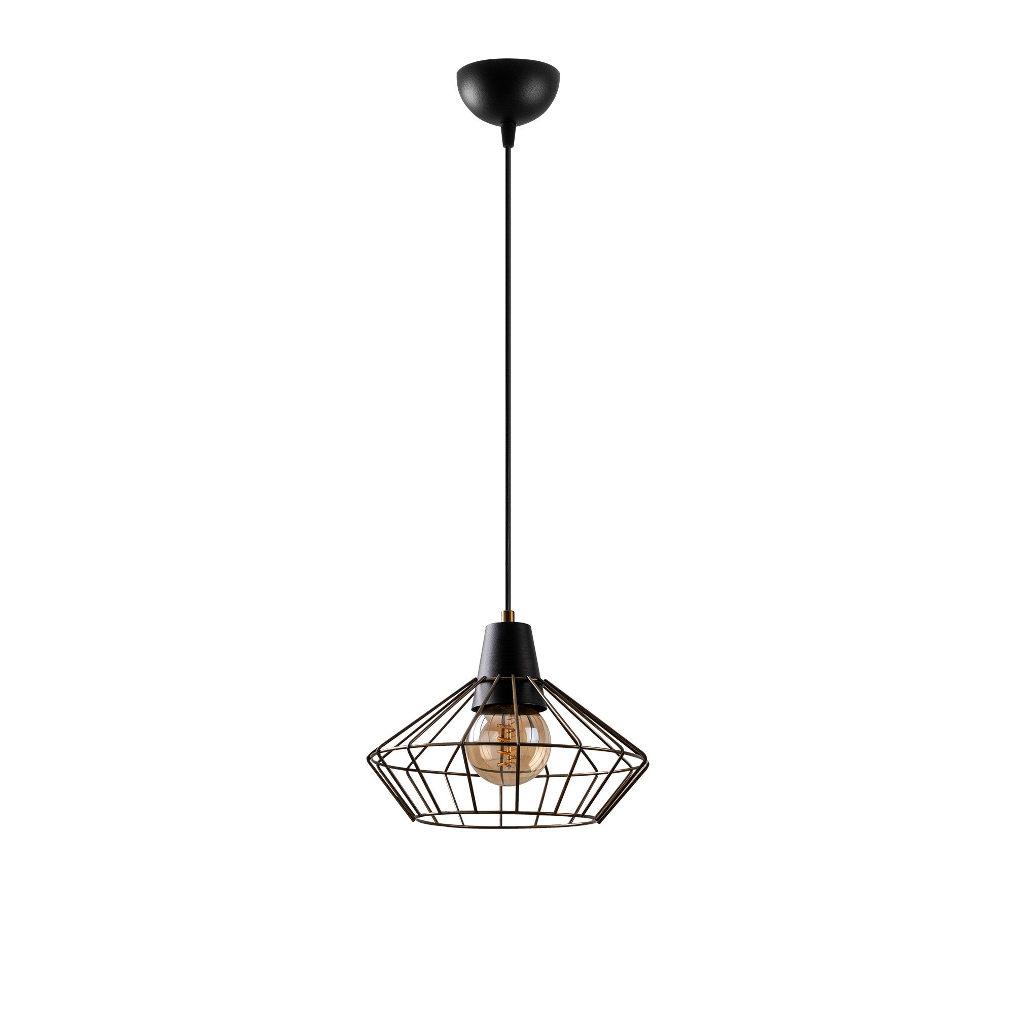 Candeeiro de Teto Industrial Vintage – 30 x 30 cm – Cor(es) vintage – Metal