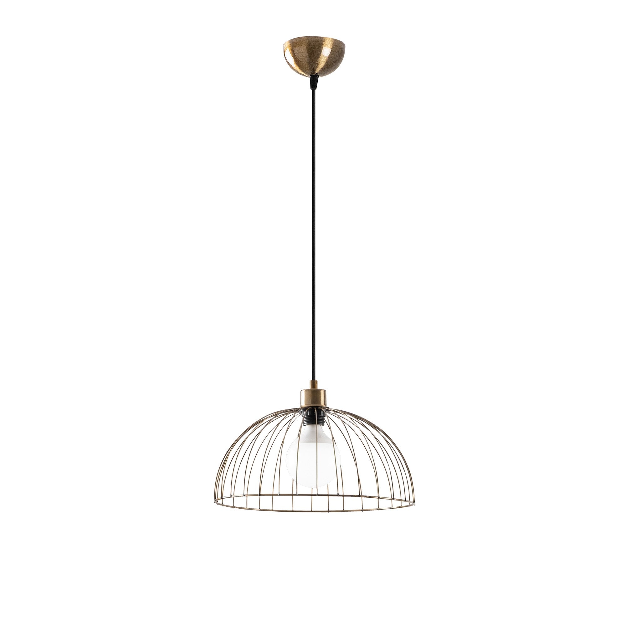 Lustre vintage moderno, altura ajustável de 33 a 113 cm, corpo de metal, 35 cm de diâmetro, soquete E27, design elegante para iluminação residencial e de escritório