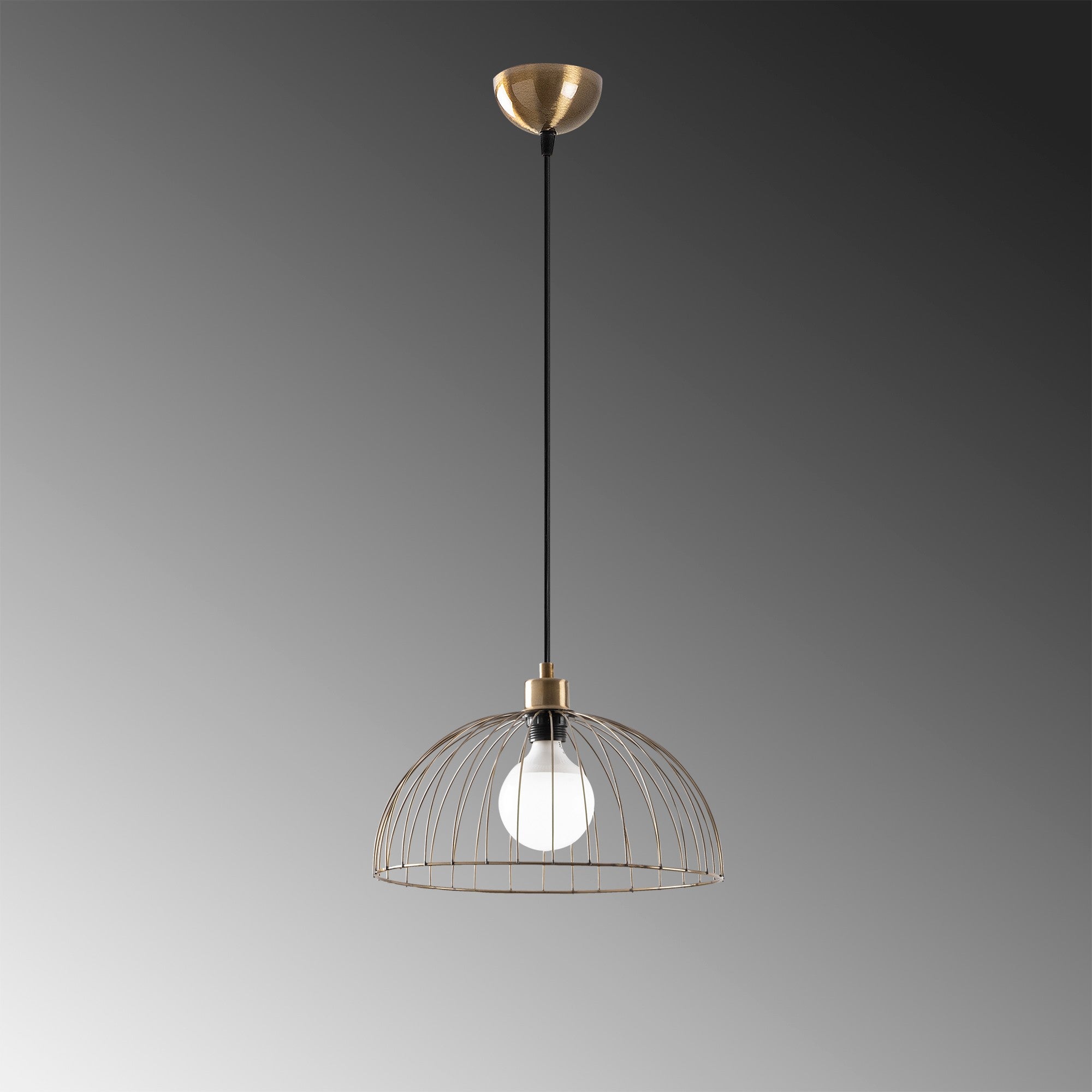 Lustre vintage moderno, altura ajustável de 33 a 113 cm, corpo de metal, 35 cm de diâmetro, soquete E27, design elegante para iluminação residencial e de escritório