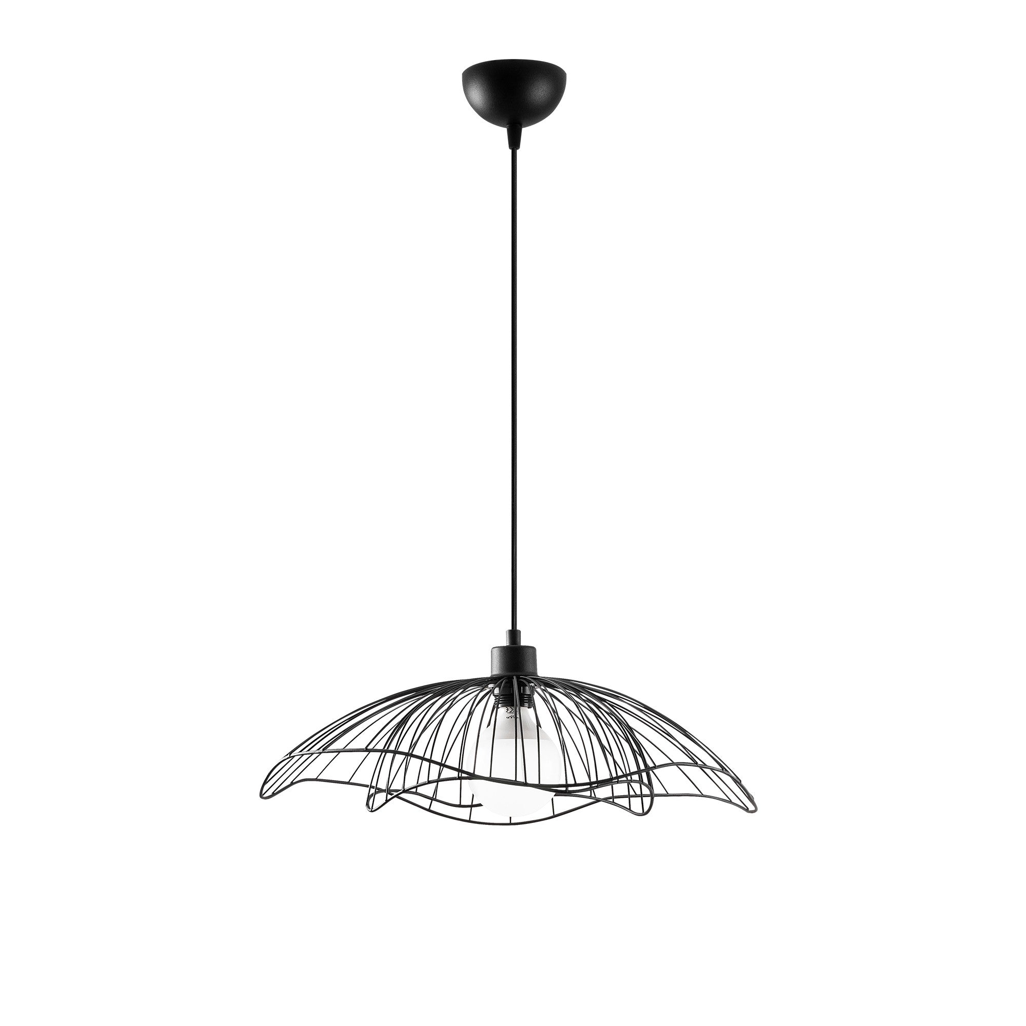Candeeiro de Teto Industrial – 50 x 50 cm – Preto – Metal