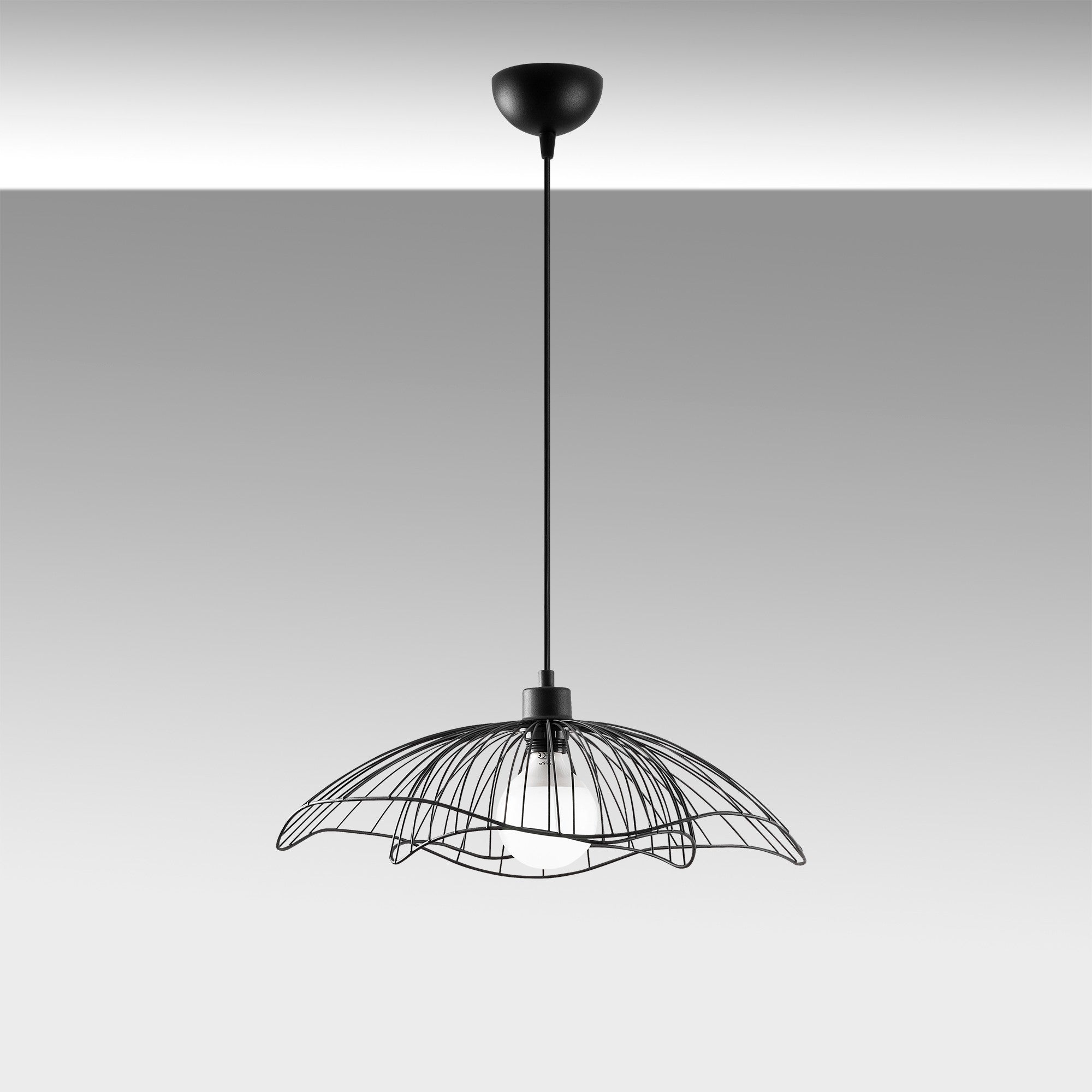 Candeeiro de Teto Industrial – 50 x 50 cm – Preto – Metal