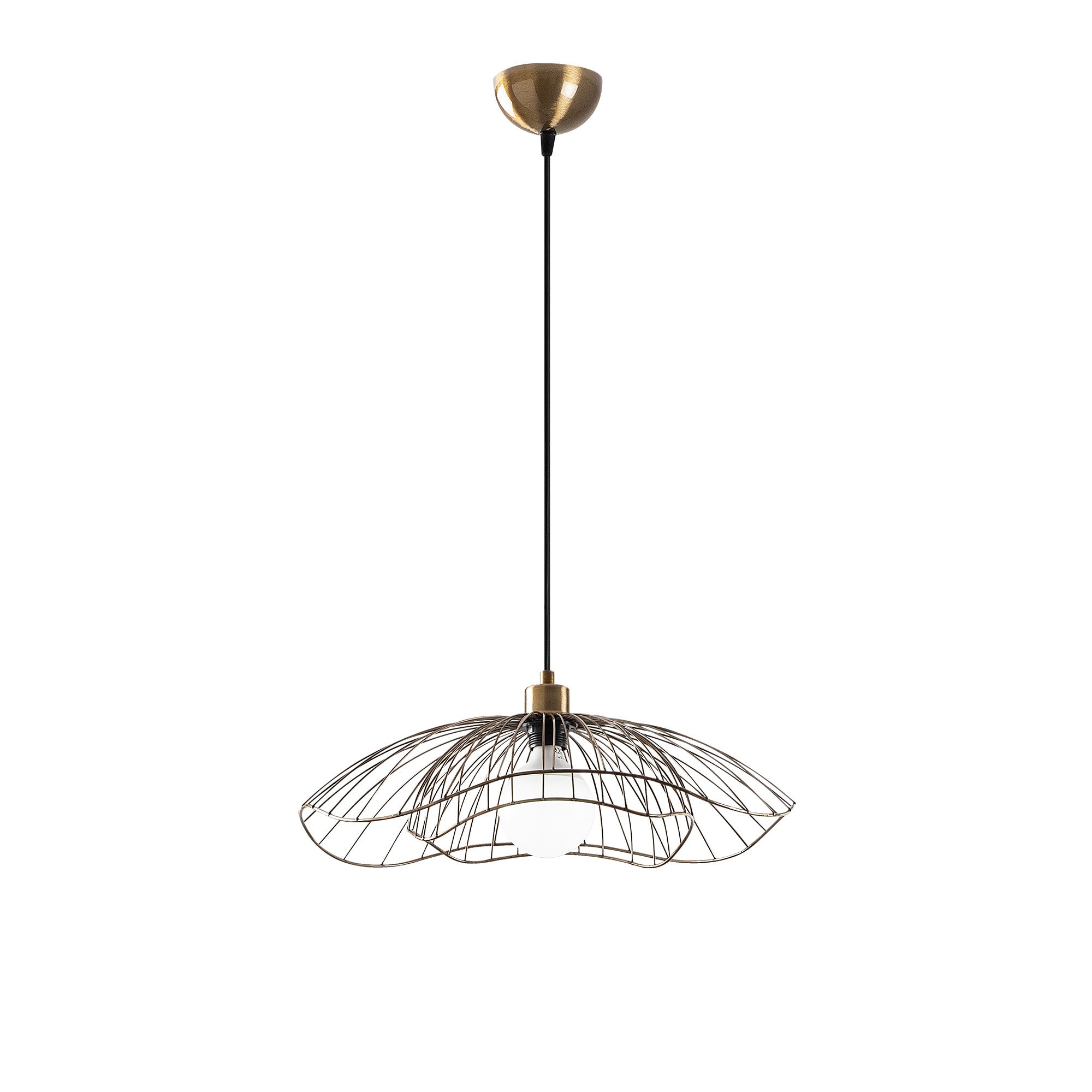 Lustre Vintage Moderno, Altura Ajustável 31-111 cm, 50 cm de Diâmetro, Corpo de Ferro, Soquete E27, Design Elegante para Casa e Escritório | Classificação IP20