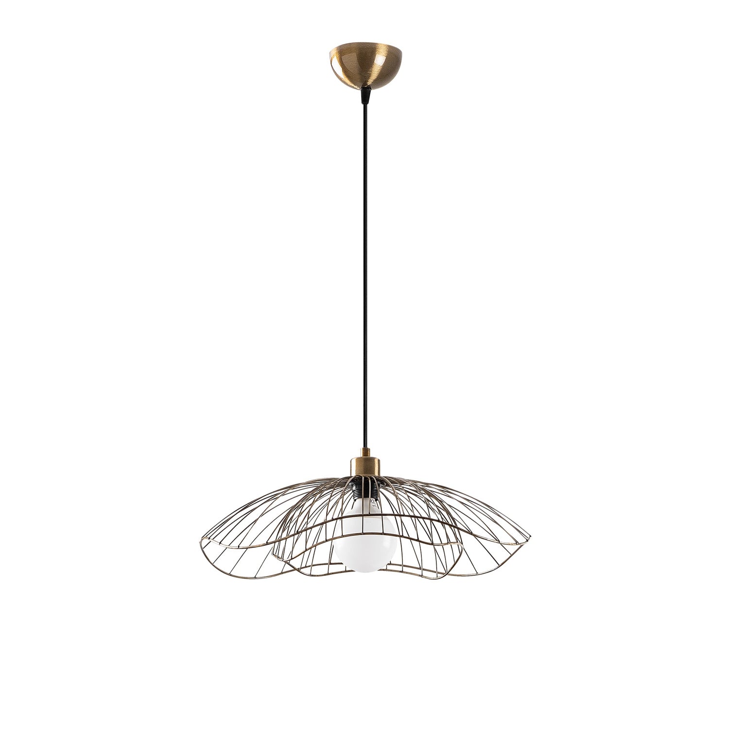 Lustre Vintage Moderno, Altura Ajustável 31-111 cm, 50 cm de Diâmetro, Corpo de Ferro, Soquete E27, Design Elegante para Casa e Escritório | Classificação IP20