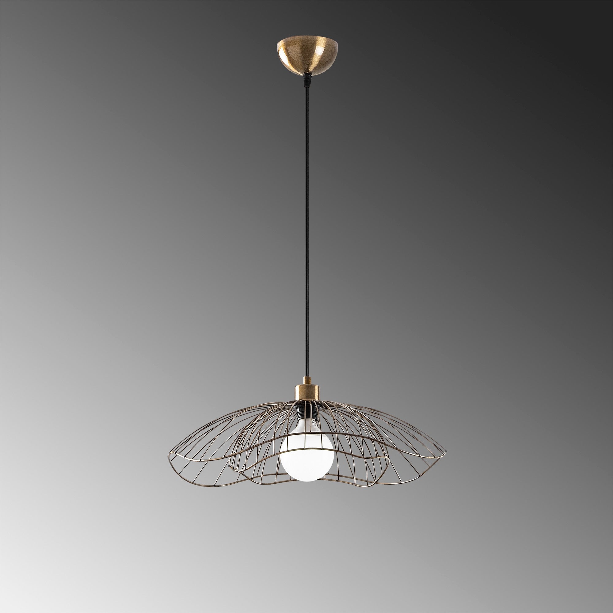 Lustre Vintage Moderno, Altura Ajustável 31-111 cm, 50 cm de Diâmetro, Corpo de Ferro, Soquete E27, Design Elegante para Casa e Escritório | Classificação IP20