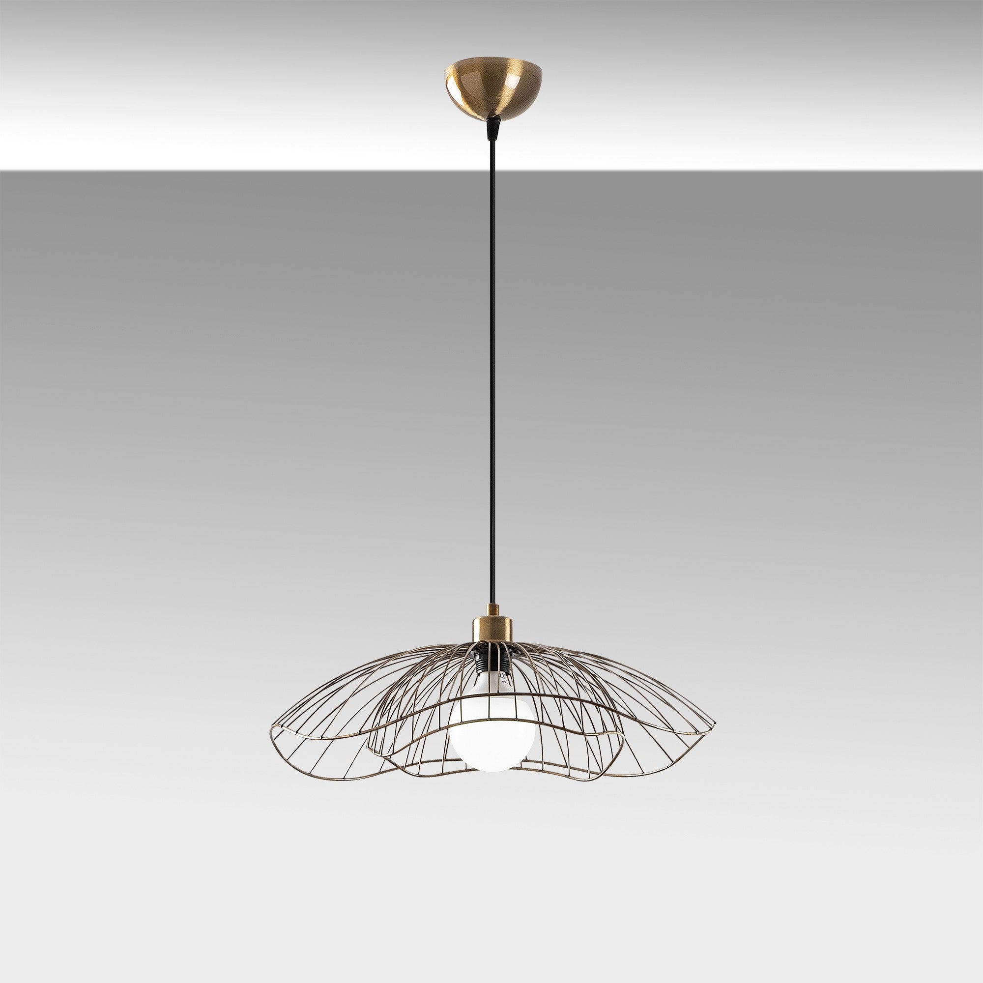 Lustre Vintage Moderno, Altura Ajustável 31-111 cm, 50 cm de Diâmetro, Corpo de Ferro, Soquete E27, Design Elegante para Casa e Escritório | Classificação IP20