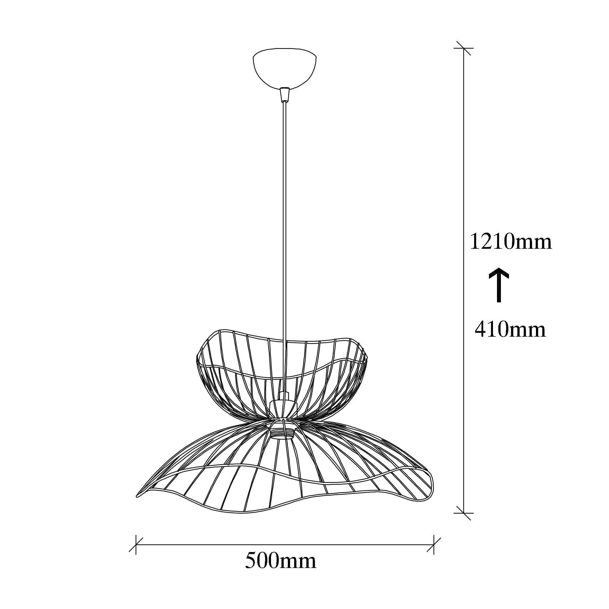 Candeeiro de Teto Industrial – 50 x 50 cm – Preto – Metal