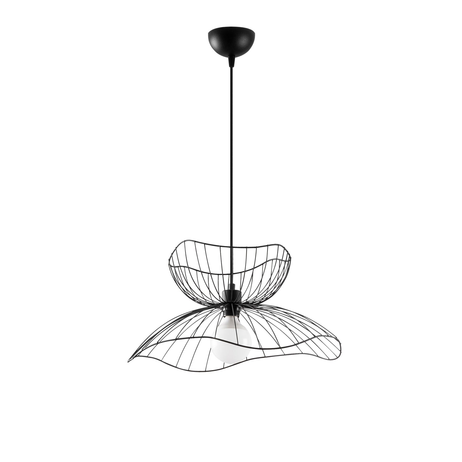 Candeeiro de Teto Industrial – 50 x 50 cm – Preto – Metal