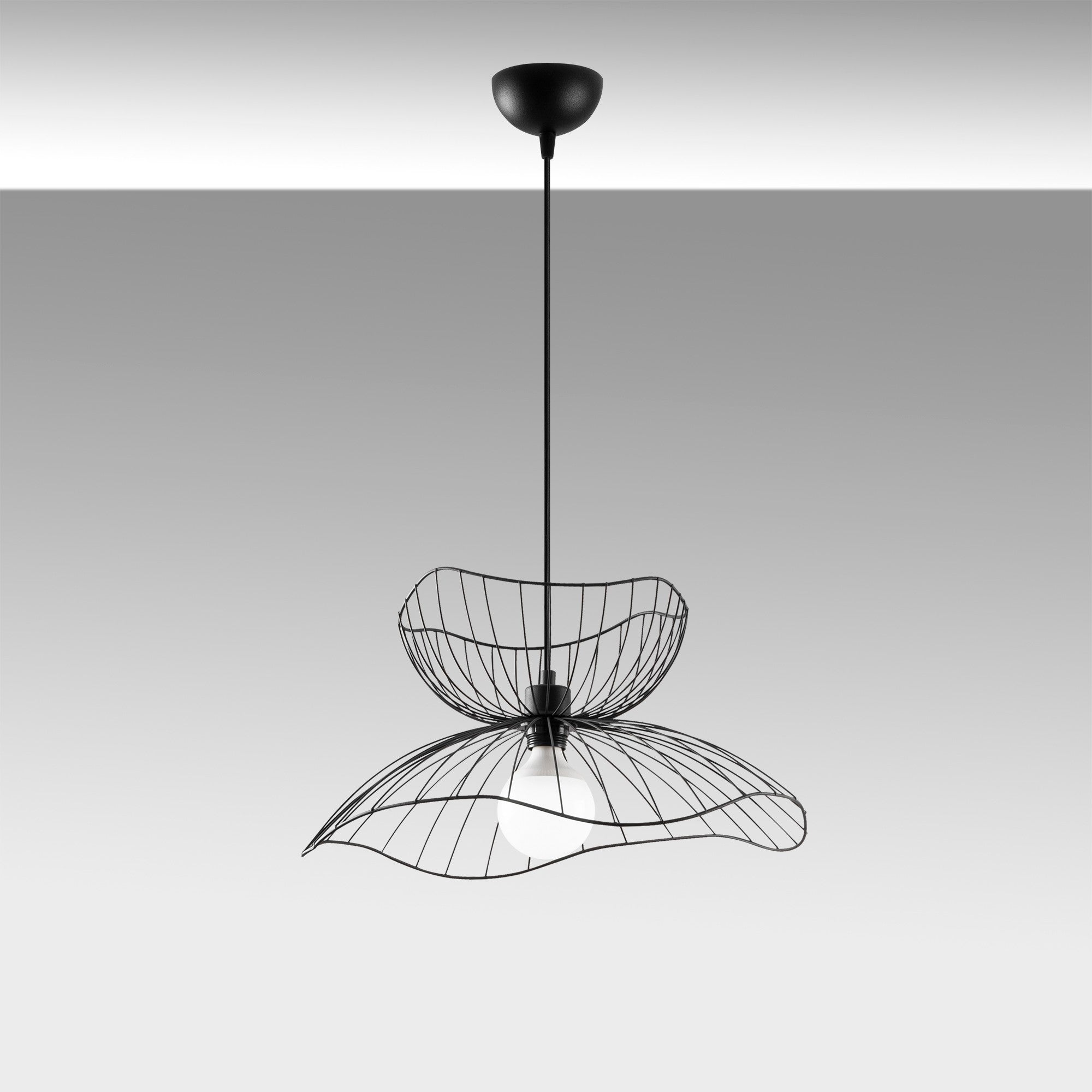 Candeeiro de Teto Industrial – 50 x 50 cm – Preto – Metal