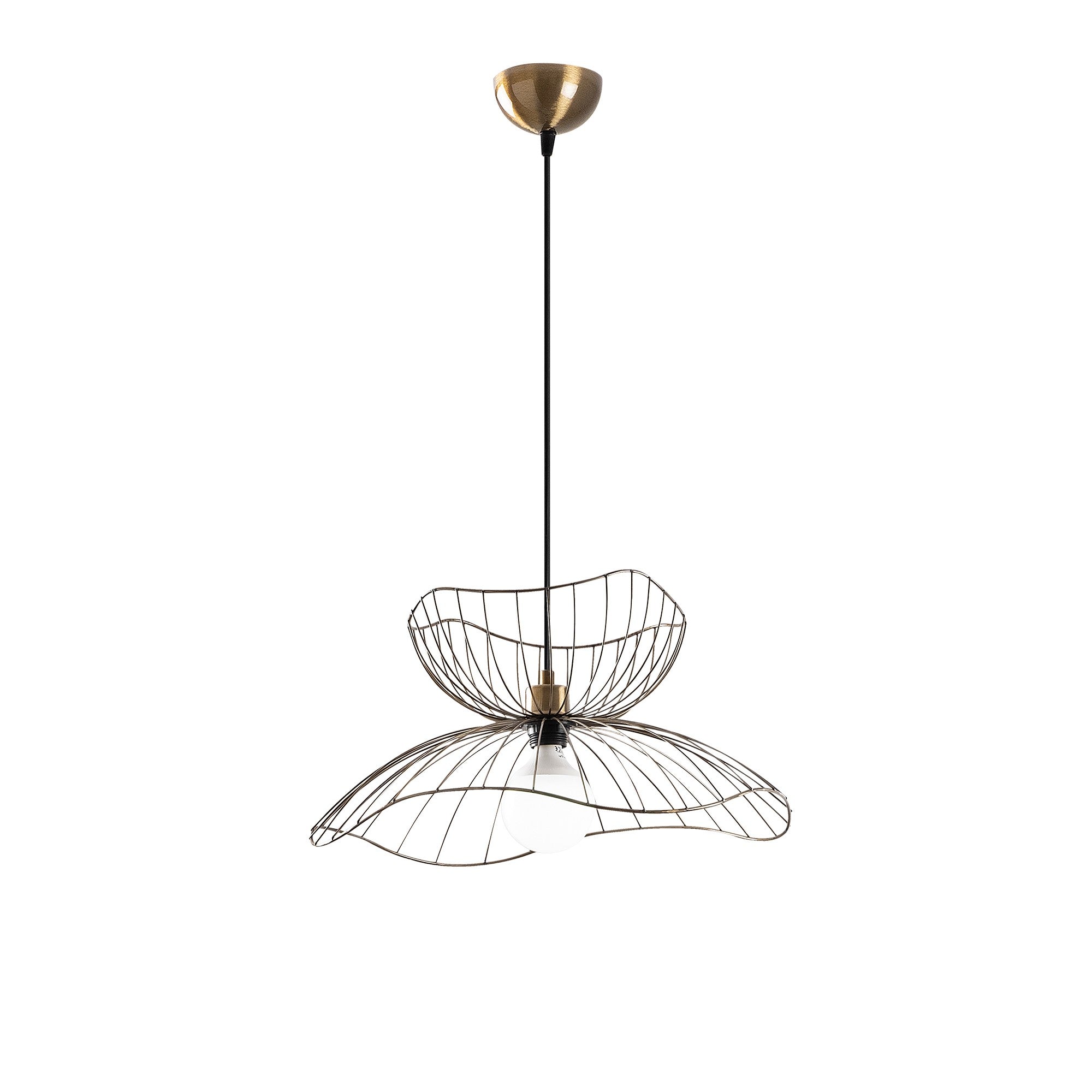 Lustre Vintage Moderno, Altura Ajustável 41-121 cm, Corpo de Metal, 50 cm de Diâmetro, Soquete E27, Design Elegante para Casa e Escritório | Classificação IP20