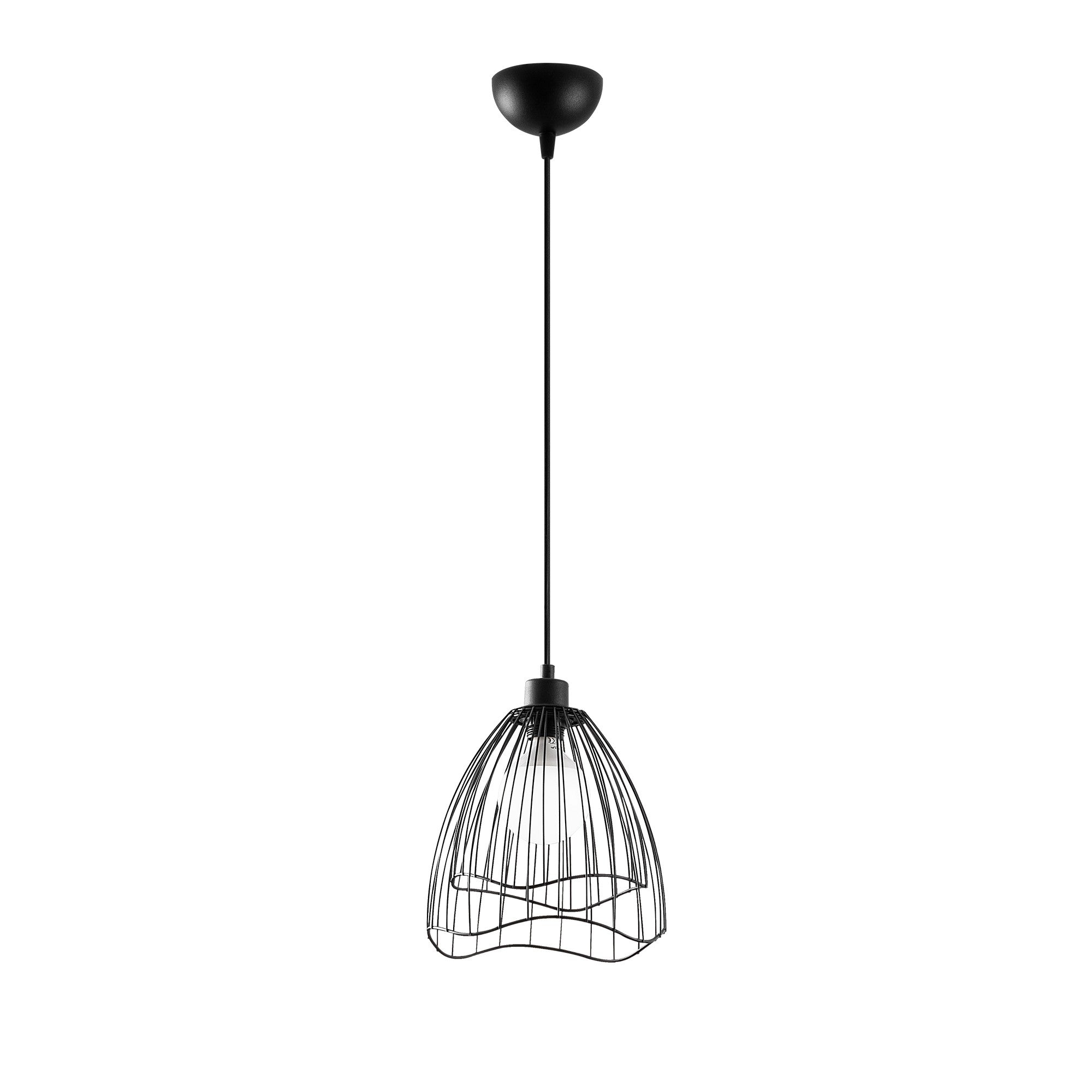 Candeeiro de Teto Industrial – 25x25 cm – Preto – Metal