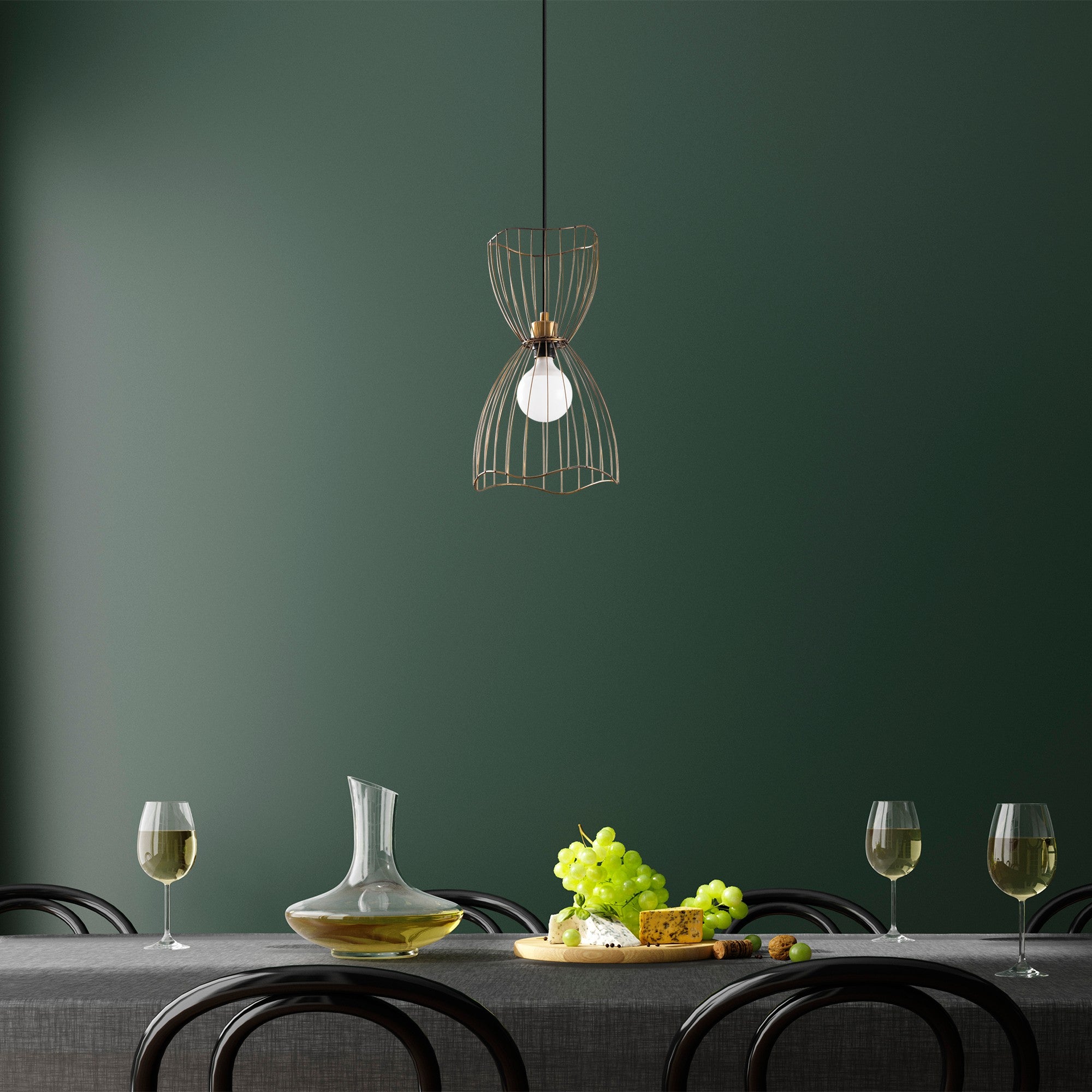 Lustre vintage moderno, altura ajustável de 60 a 140 cm, corpo de metal, 25 x 25 cm, E27 máx. 40 W, design elegante para casa e escritório, IP20