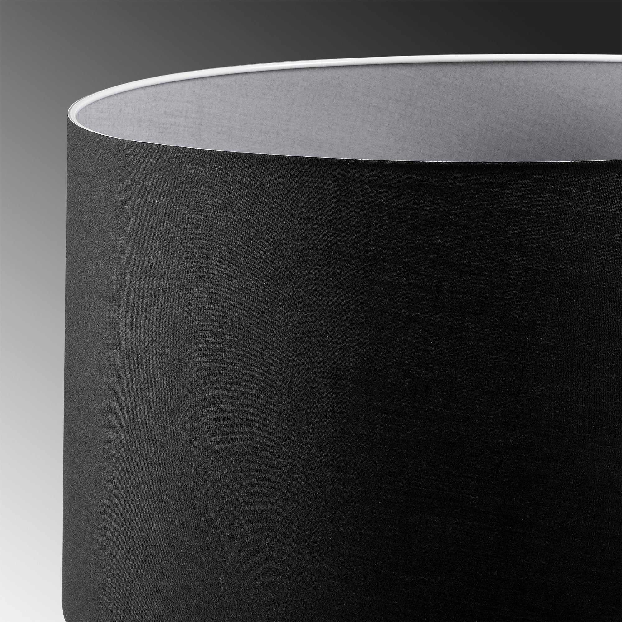 Candeeiro de Teto estilo escandinavo, corpo de metal preto, altura ajustável de 41 a 121 cm, tampa de tecido de 50 cm de diâmetro, soquete E27, iluminação elegante para espaços modernos