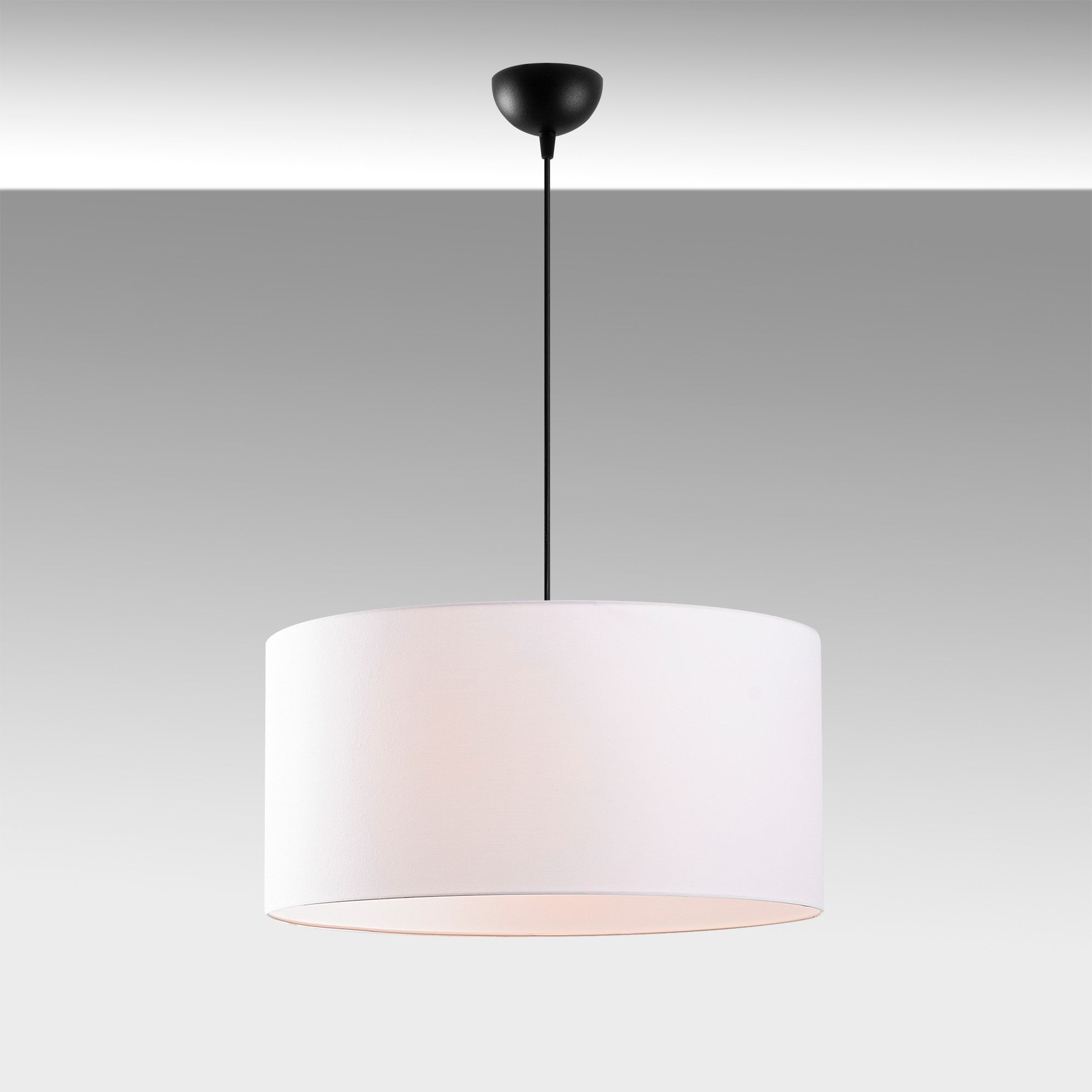 Candeeiro de Teto – Altura Ajustável 41-121 cm – Branco – Metal