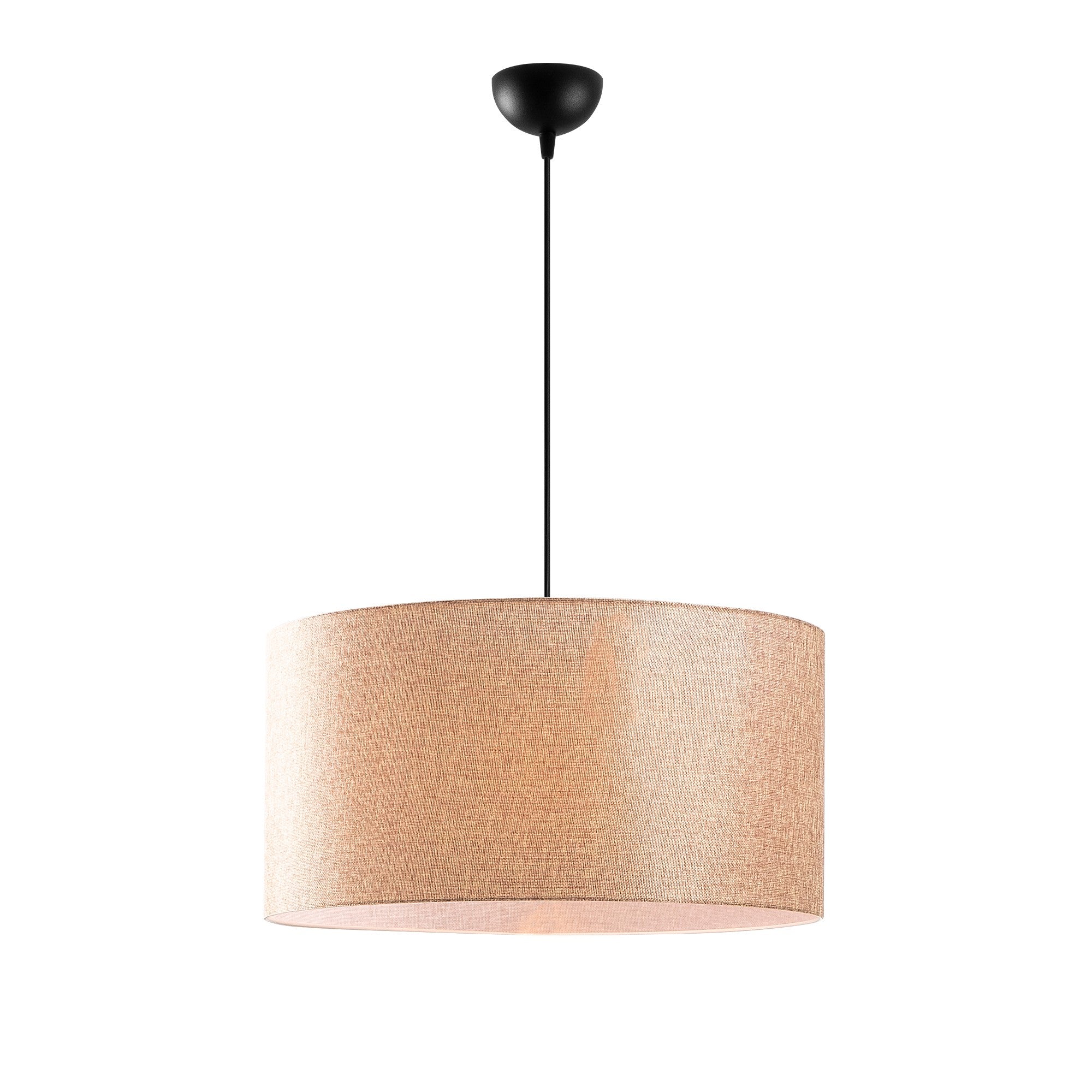 Candeeiro de Teto – altura ajustável de 41 a 121 cm – creme – metal