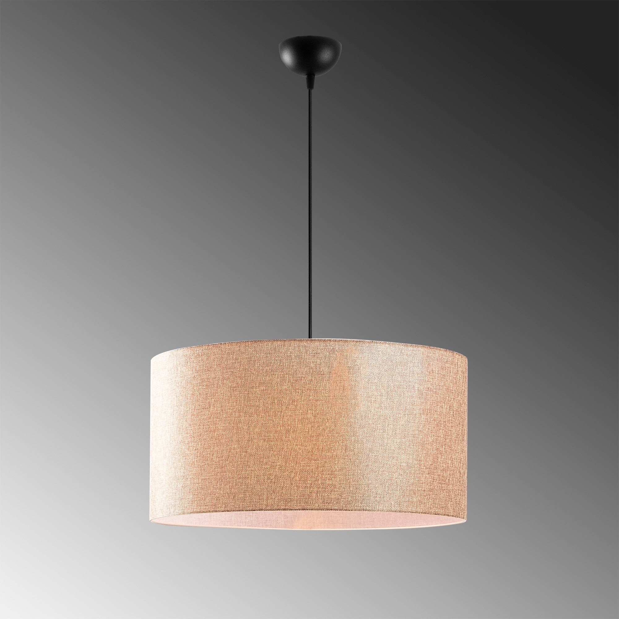 Candeeiro de Teto – altura ajustável de 41 a 121 cm – creme – metal