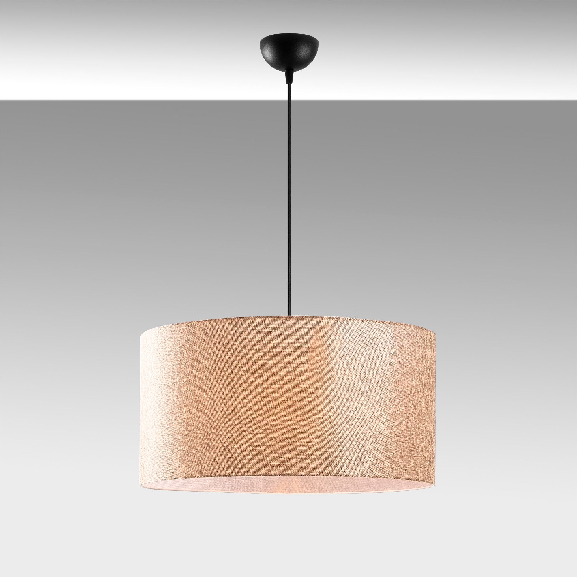 Candeeiro de Teto – altura ajustável de 41 a 121 cm – creme – metal