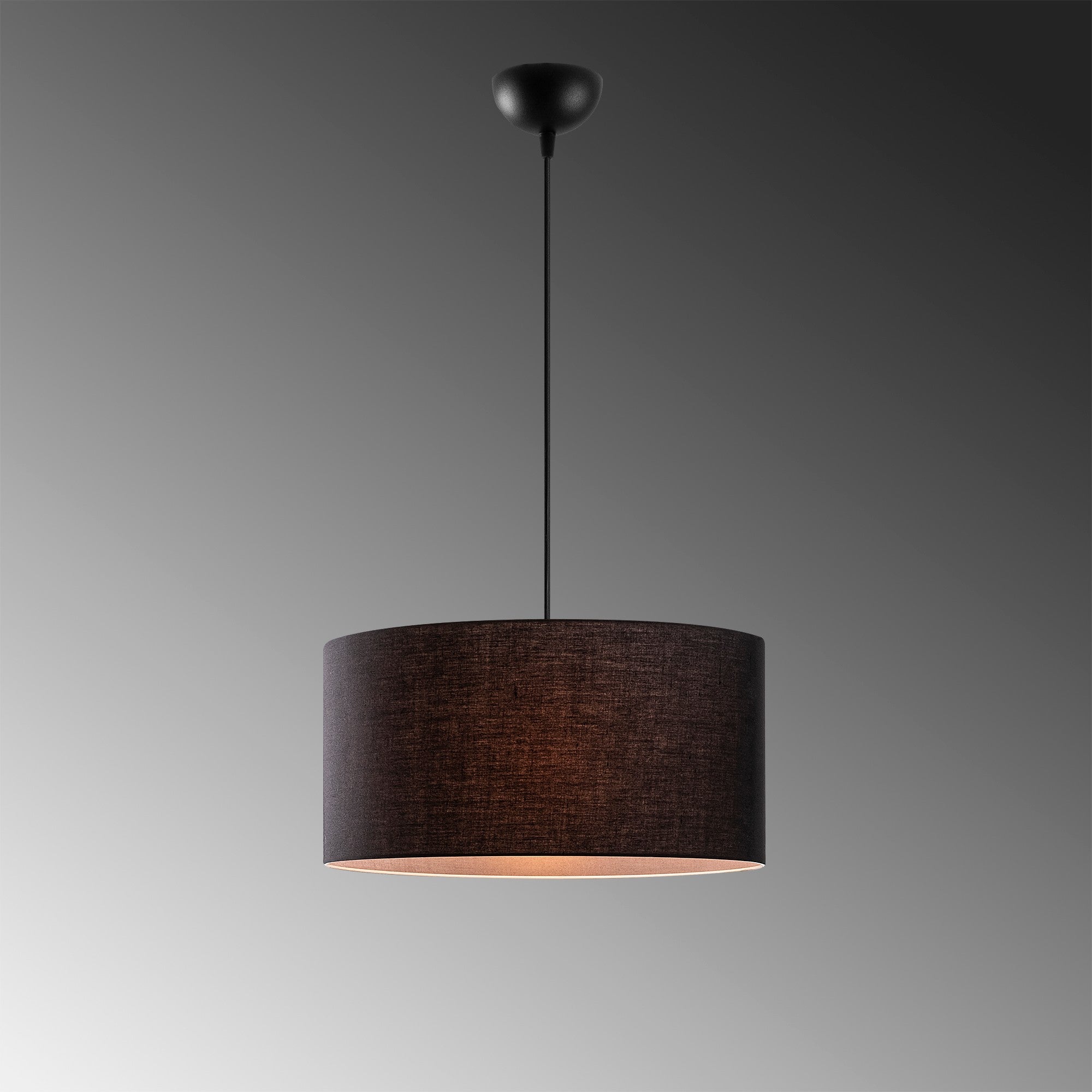 Candeeiro de Teto – altura ajustável de 38 a 118 cm – preto – metal