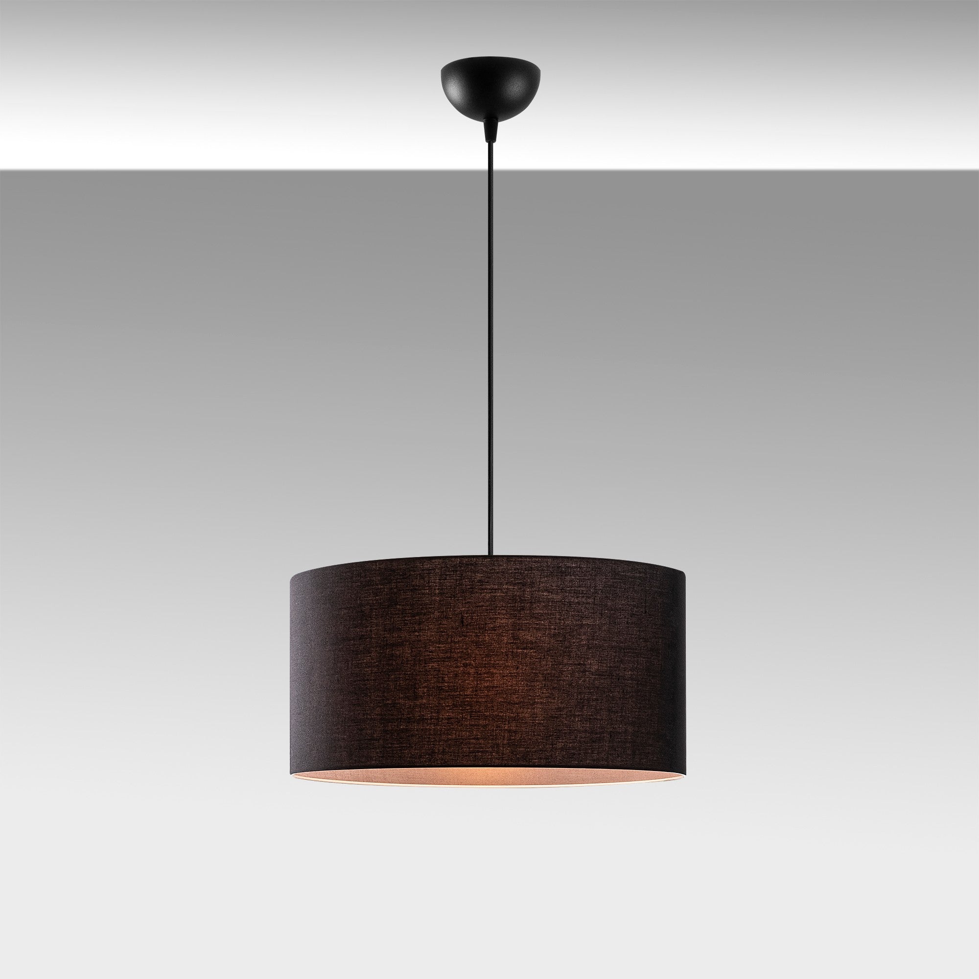 Candeeiro de Teto – altura ajustável de 38 a 118 cm – preto – metal