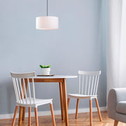 Candeeiro de Teto Escandinavo – Altura Ajustável 38-118 cm – Branco – Metal