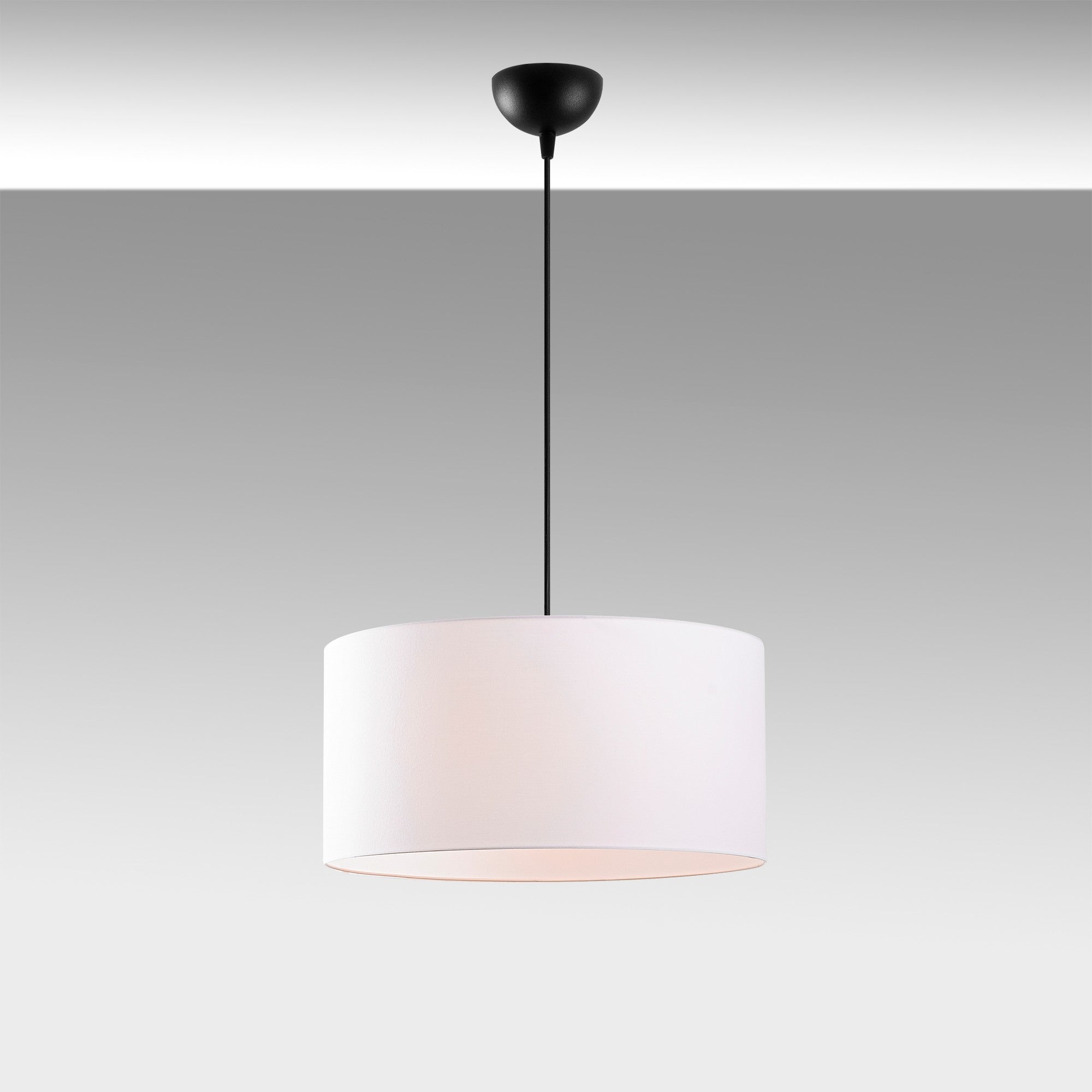 Candeeiro de Teto Escandinavo – Altura Ajustável 38-118 cm – Branco – Metal