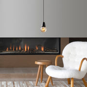 Candeeiro de Teto – Altura Ajustável 27-107 cm – Preto – Metal