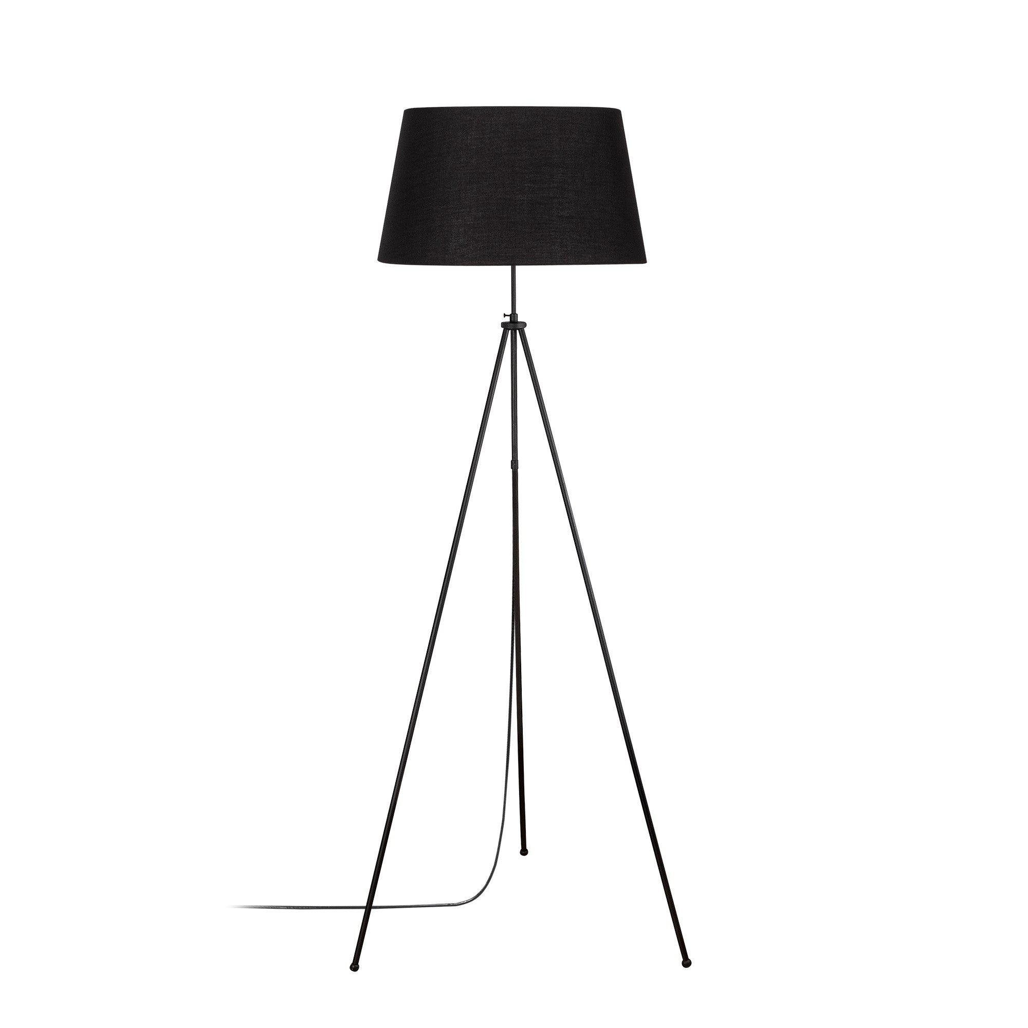 Candeeiro de Pé – 165 cm de Altura – Preto – Metal