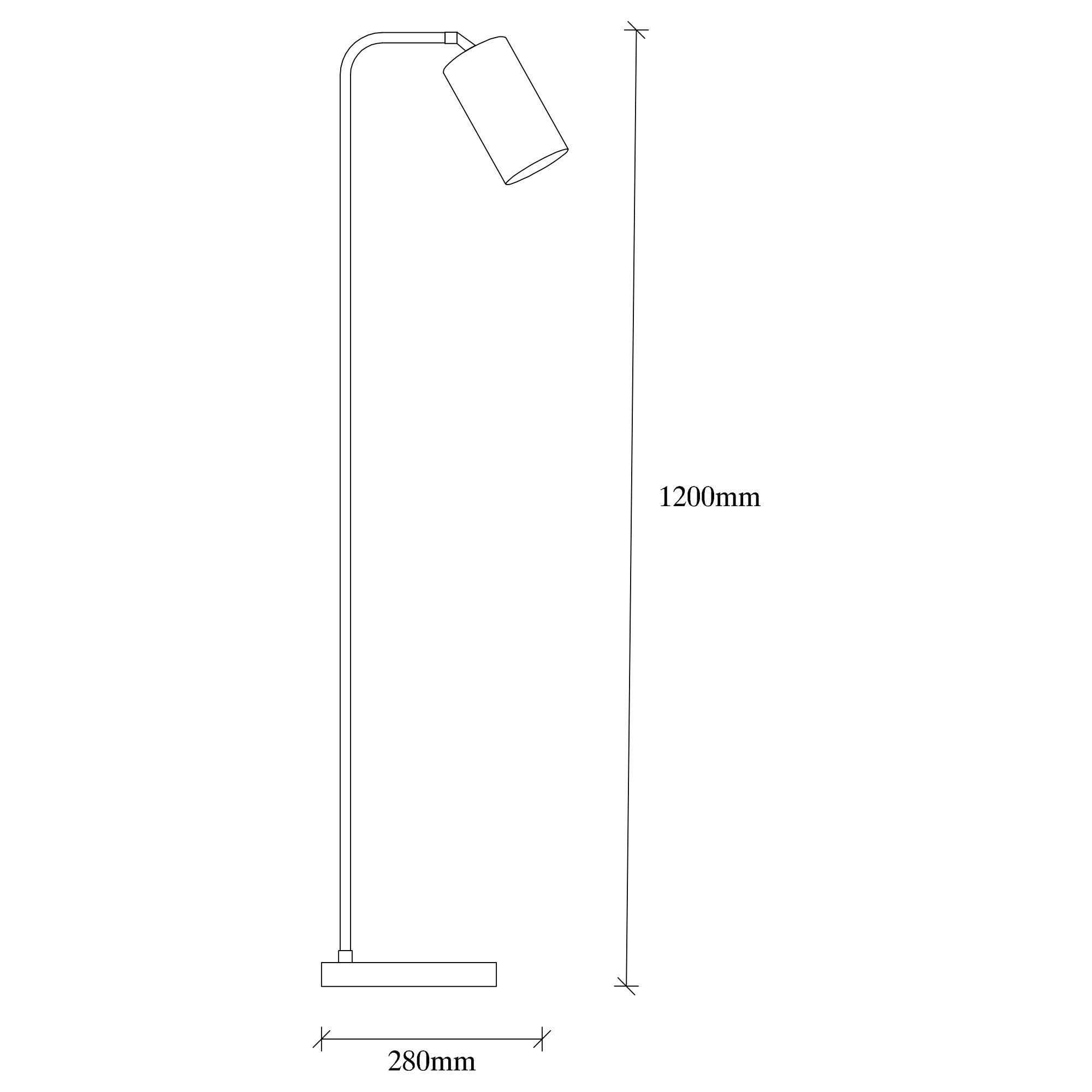 Candeeiro de Pé – 120 cm – Preto e Vintage – Metal