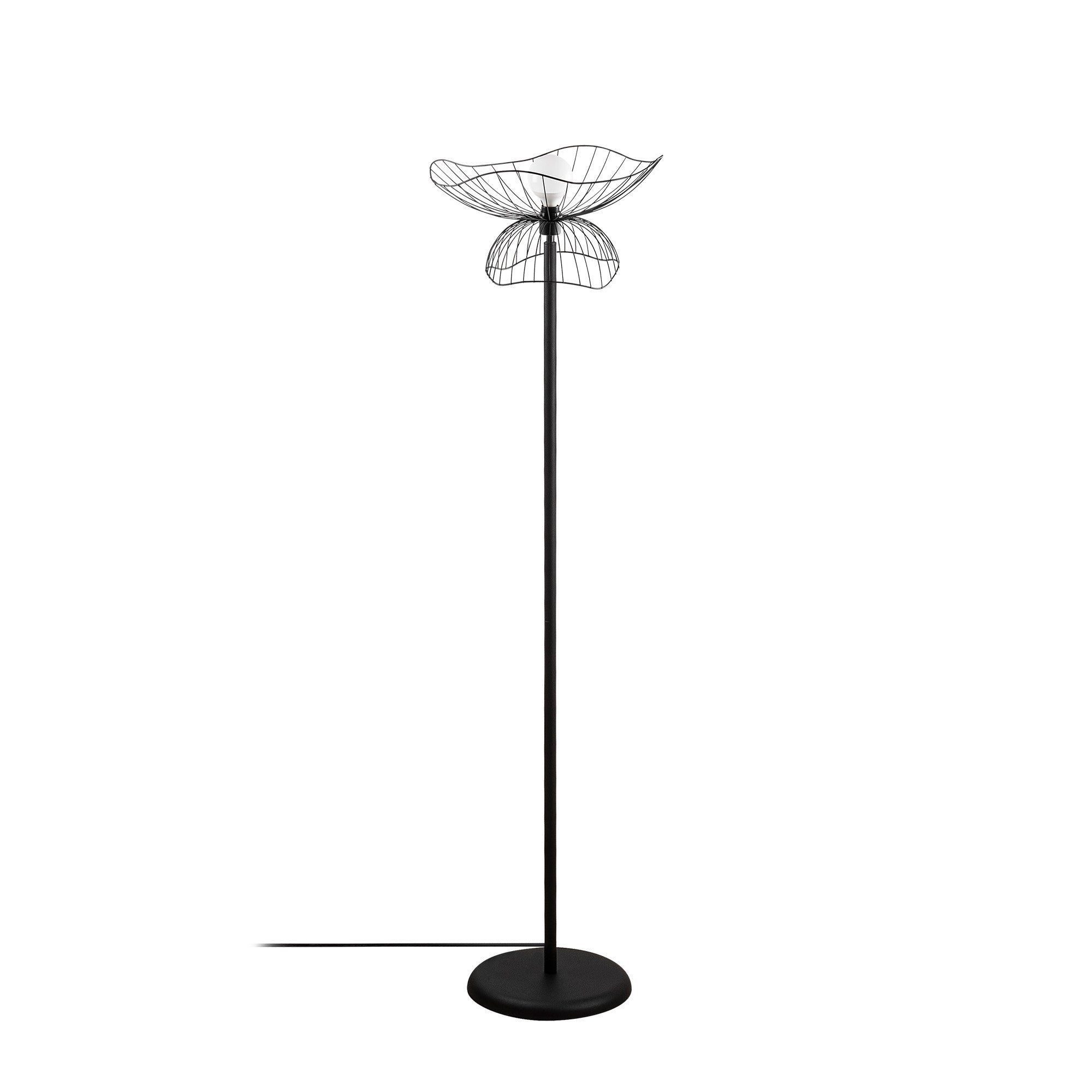 Candeeiro de Pé industrial – 148 cm de altura – preto – metal