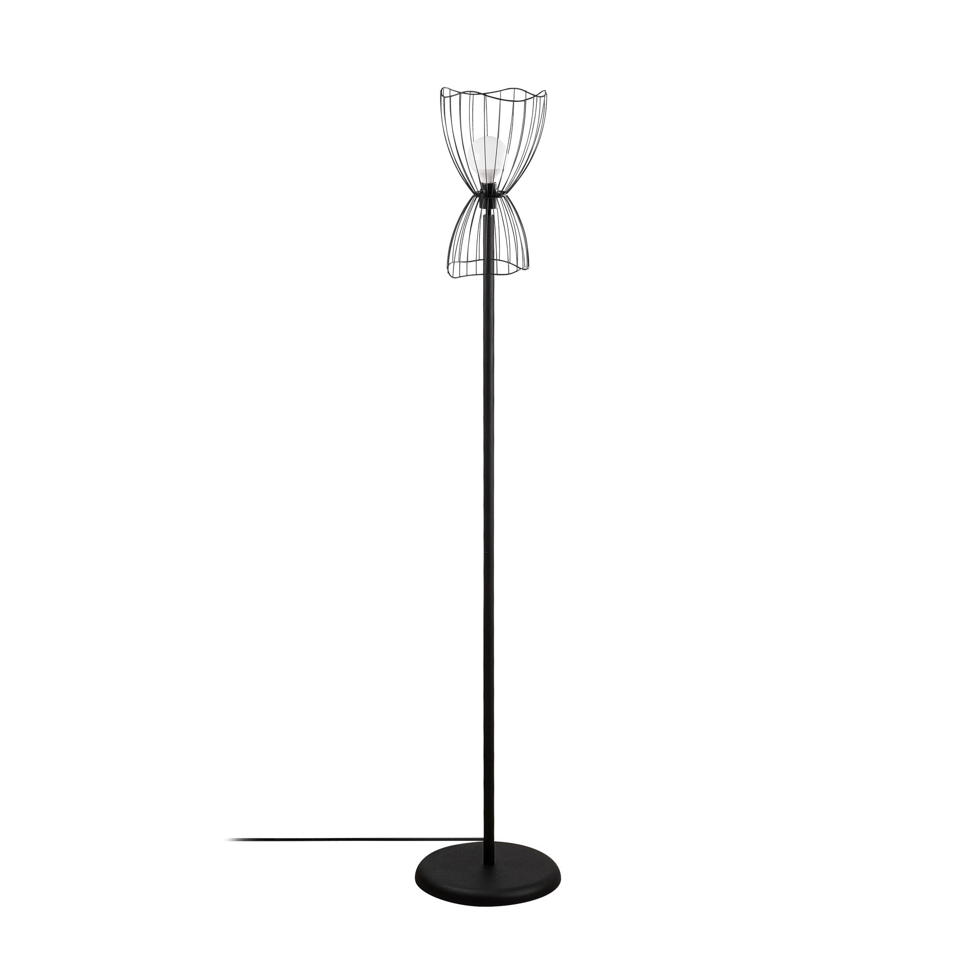 Candeeiro de Pé – 158 cm de altura – Preto – Metal