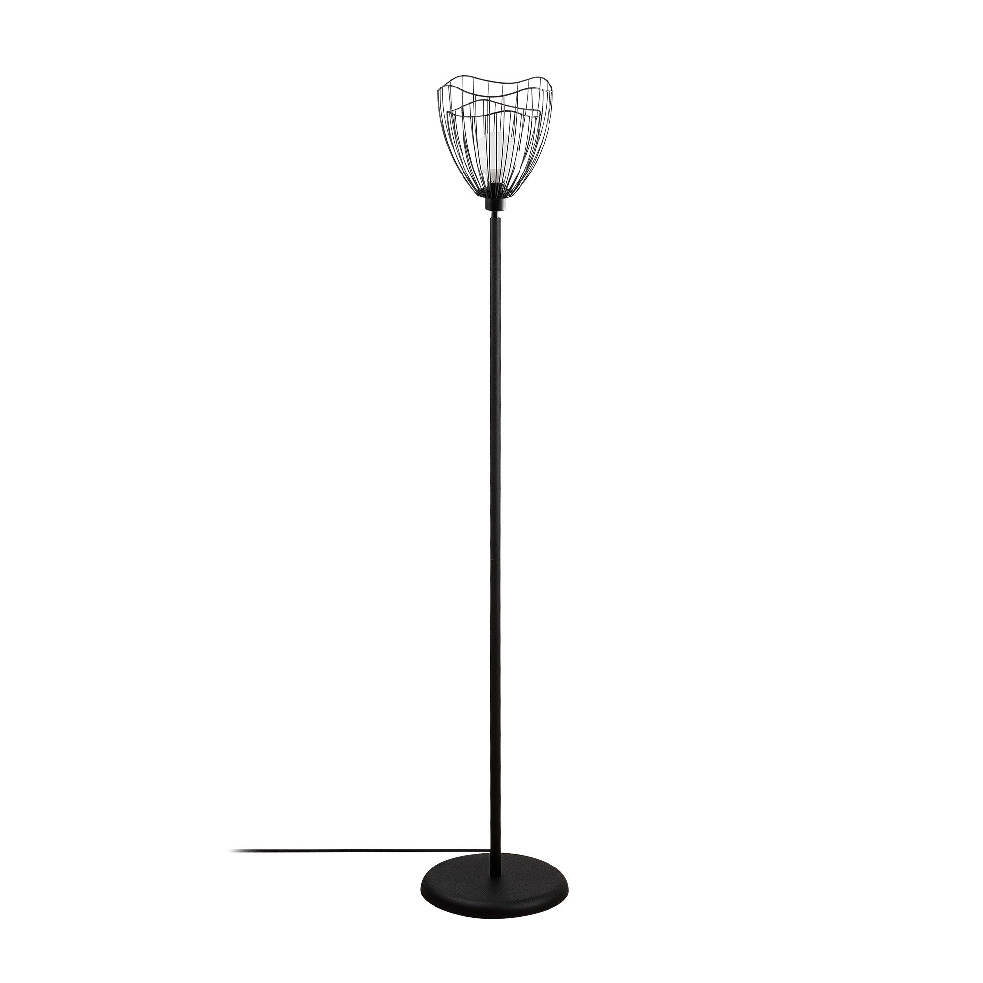 Candeeiro de Pé – 158 cm de altura – Preto – Metal