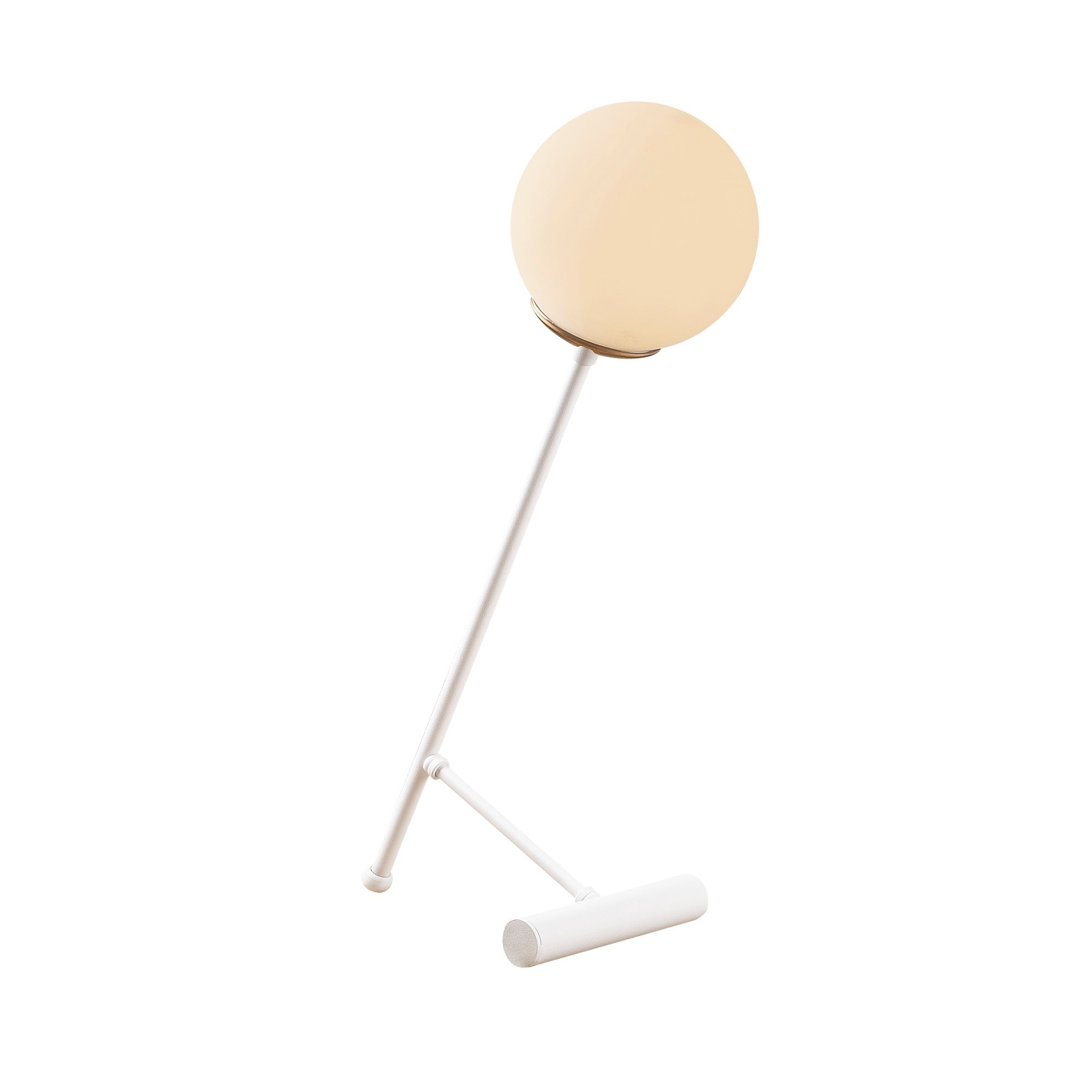Candeeiro de Mesa Escandinava, Corpo em Ferro Branco, 30 x 30 cm, Altura 51 cm, Soquete E27, Potência Máxima de 40 W, Cabo de 200 cm | Design Elegante e Minimalista para Espaços Modernos