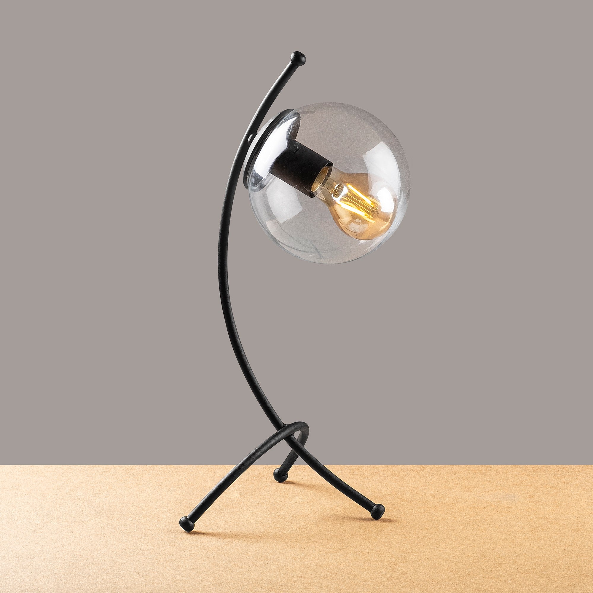 Candeeiro de Mesa – 43 cm de Altura – Preto – Metal