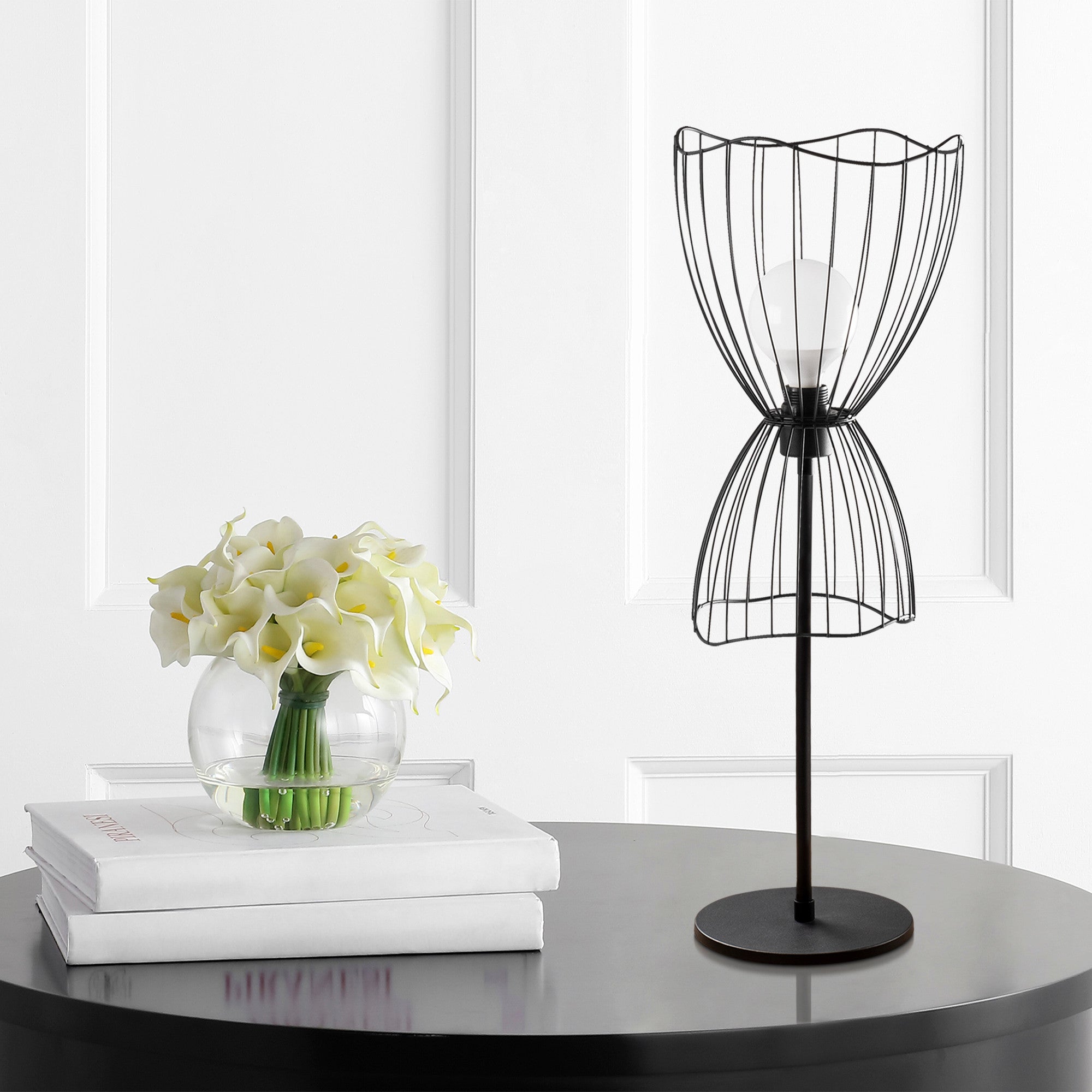 Candeeiro de Mesa – 56 cm de Altura – Preto – Metal